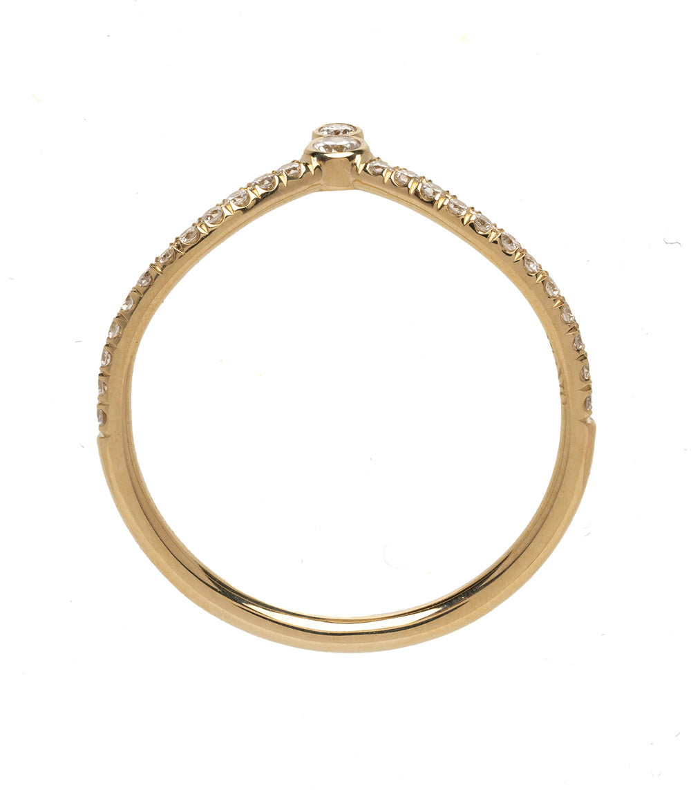 Tiara Bezels Nesting Band - Elegant Stackable Rings for Women, Perfect for Weddings, Prom & Special Occasions