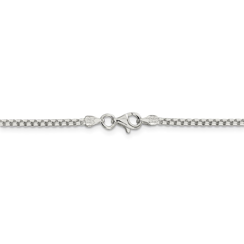 925 Sterling Silver 2mm Half Round Box Chain Necklace for Women - Secure Lobster Clasp Jewelry - Perfect for Gifts, Everyday Wear & Special Occasions