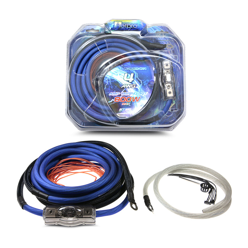 Aerpro MX04 MAXCOR 4AWG AMP Power Install Kit - High Performance Car Audio Wiring Kit for Amplifier Installation | Perfect for Car Stereo, Subwoofer & Sound System Upgrades