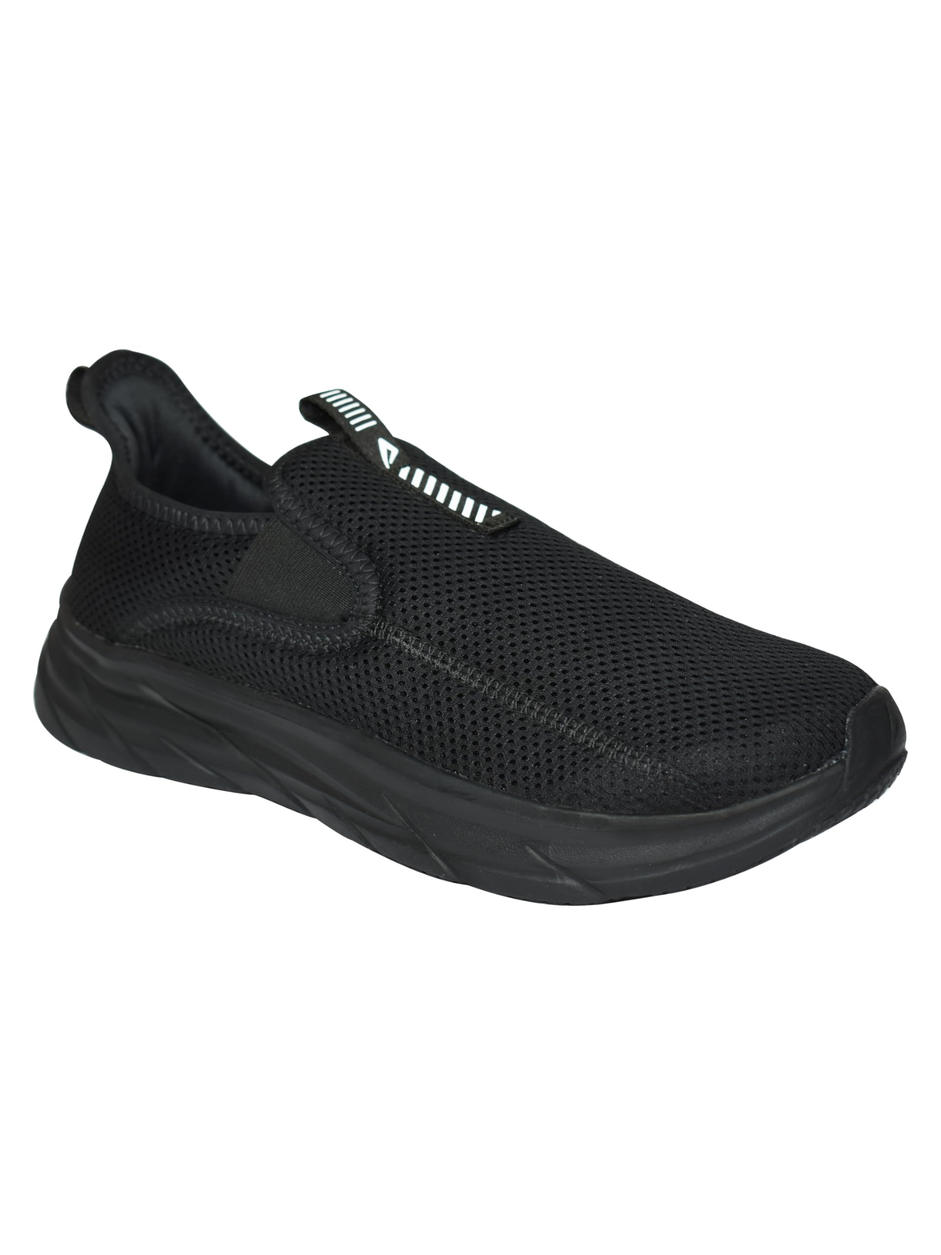Impakto Men's Black Walking Shoes - Comfortable & Lightweight for Walking, Running & Daily Use