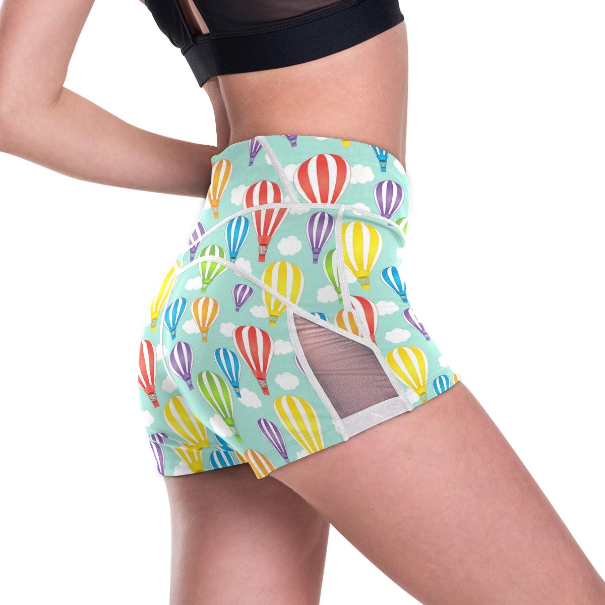 UWSG Women's High-Waisted Compression Shorts - Breathable Mesh Biker Shorts for Workout, Yoga & Running - Stretchy Athletic Leggings for Gym, Cycling & Activewear