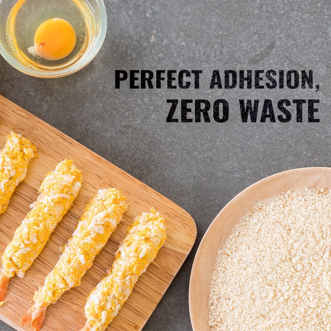 Fiocco Pan Professional Breading Flour - 70% Less Oil Absorption for Healthier Frying, Extra Crispy Texture, No Eggs Needed, High Yield - Perfect for Fried Chicken, Fish, Snacks & Commercial Kitchens (10kg / 22lb) - Ideal for Restaurants, Catering & Home Cooking