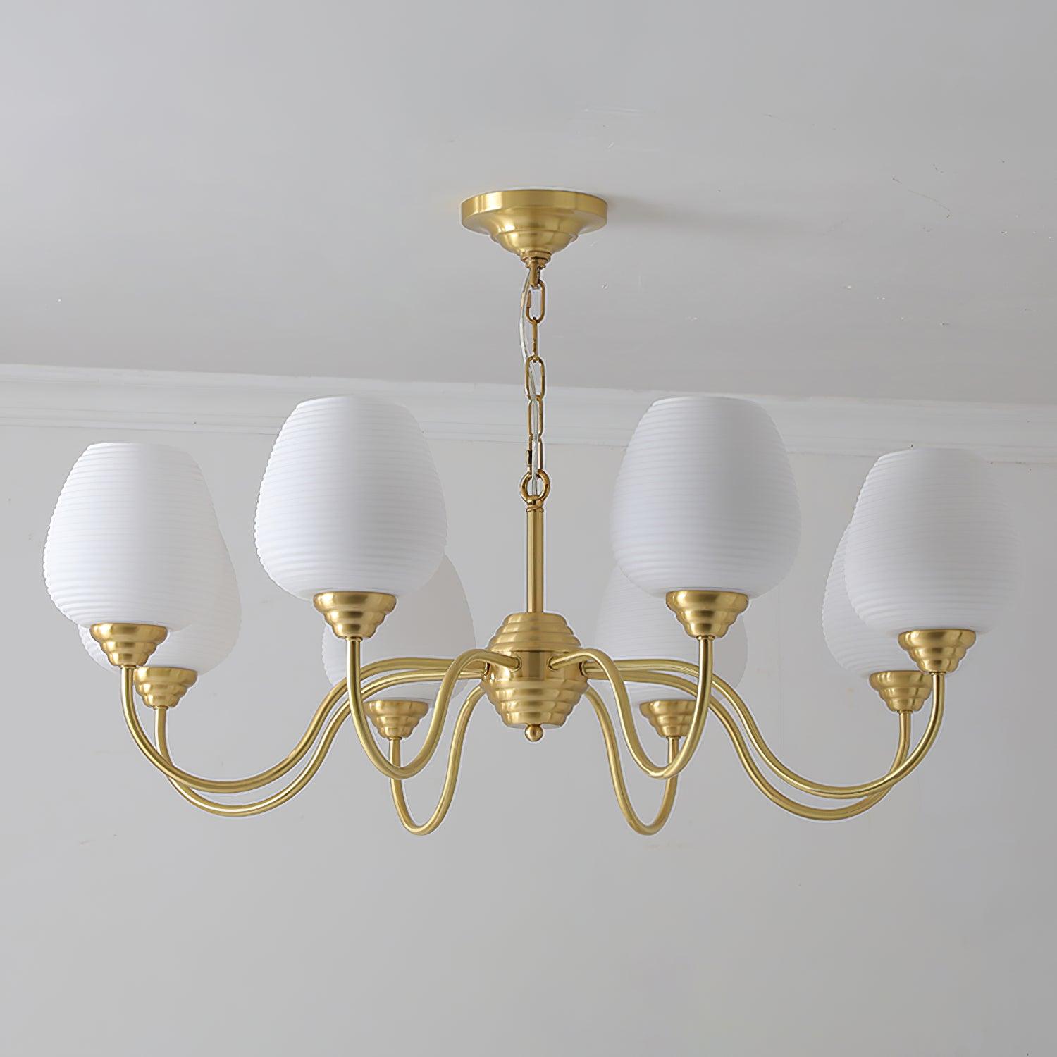 Endon Alton Chandelier - Modern Crystal Ceiling Light Fixture for Dining Room, Living Room & Bedroom | Elegant Lighting Decor for Home & Office