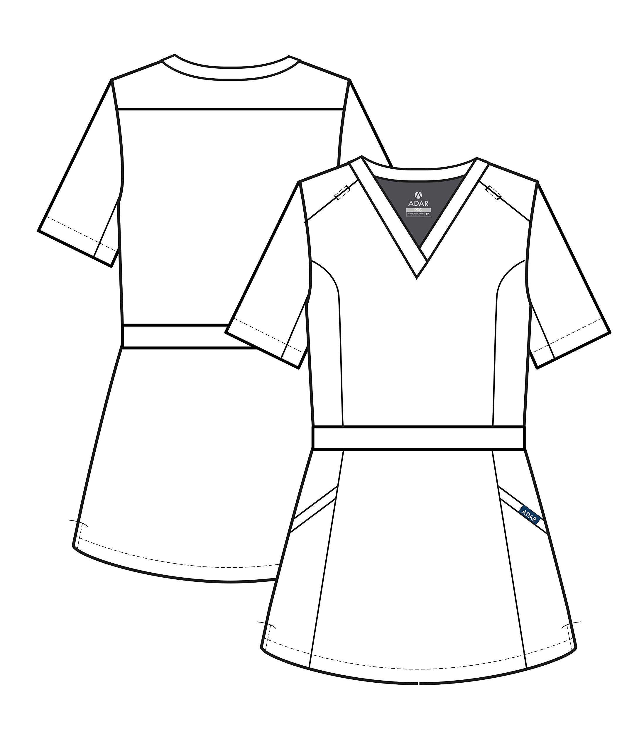Adar Pro Women's Scrubs - Stylish Tailored Peplum Scrub Top for Nurses, Doctors & Healthcare Professionals | Comfortable Medical Uniform for Long Shifts