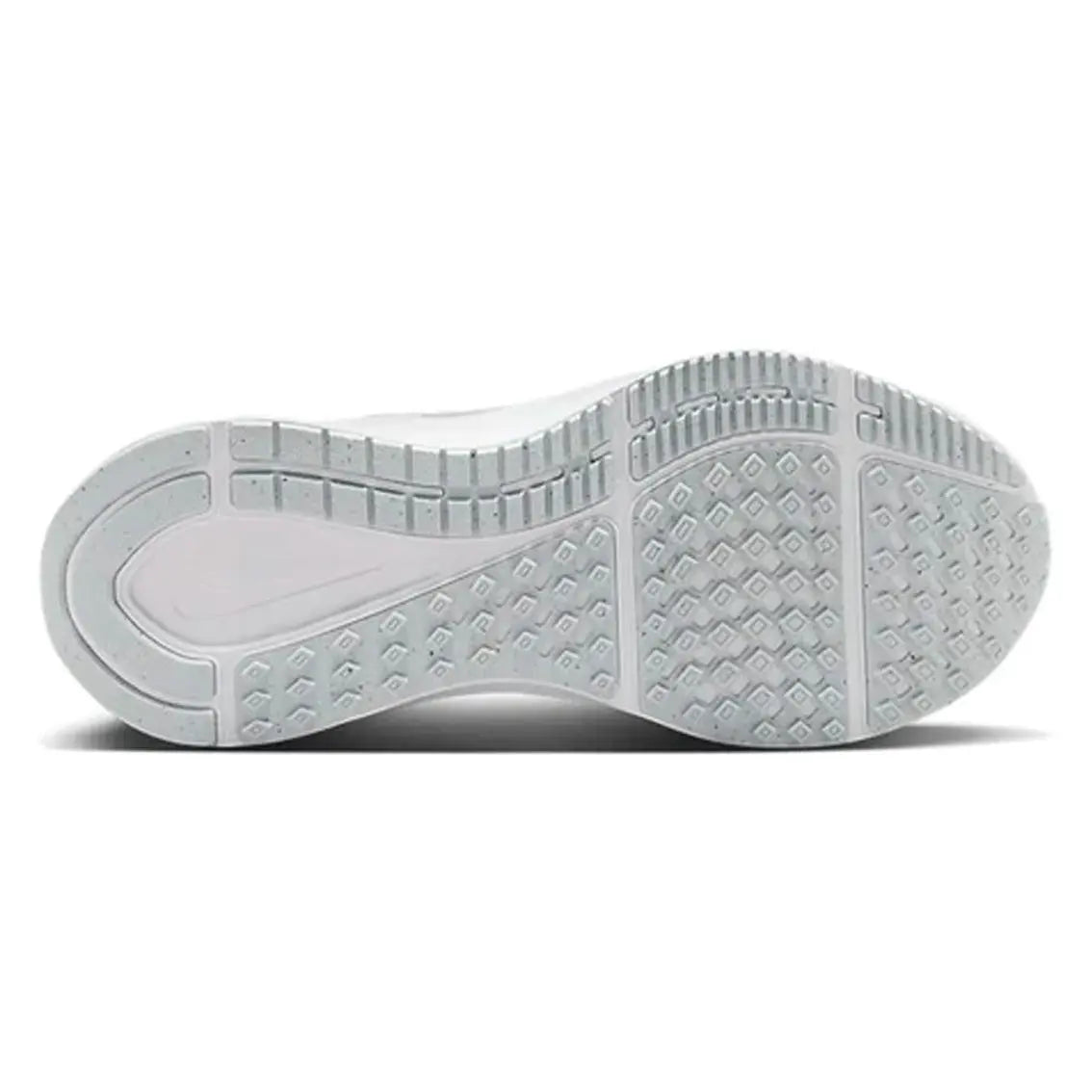 Women's Nike Air Zoom Structure 25 Running Shoes - White/Metallic Silver - Lightweight Cushioned Sneakers for Road Running, Training & Gym Workouts