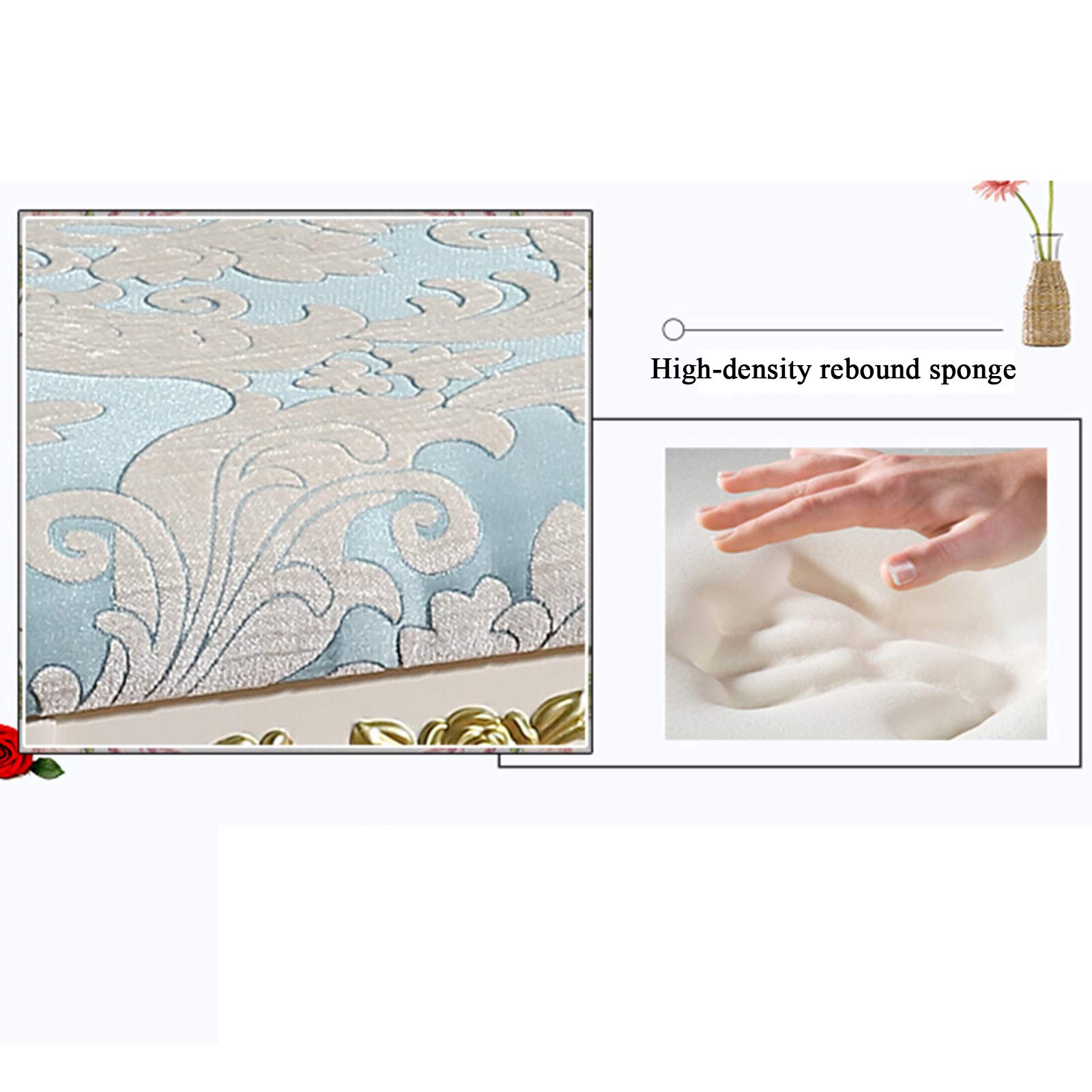 Thick Padded Vanity Stool - Makeup Bench for Bedroom & Bathroom