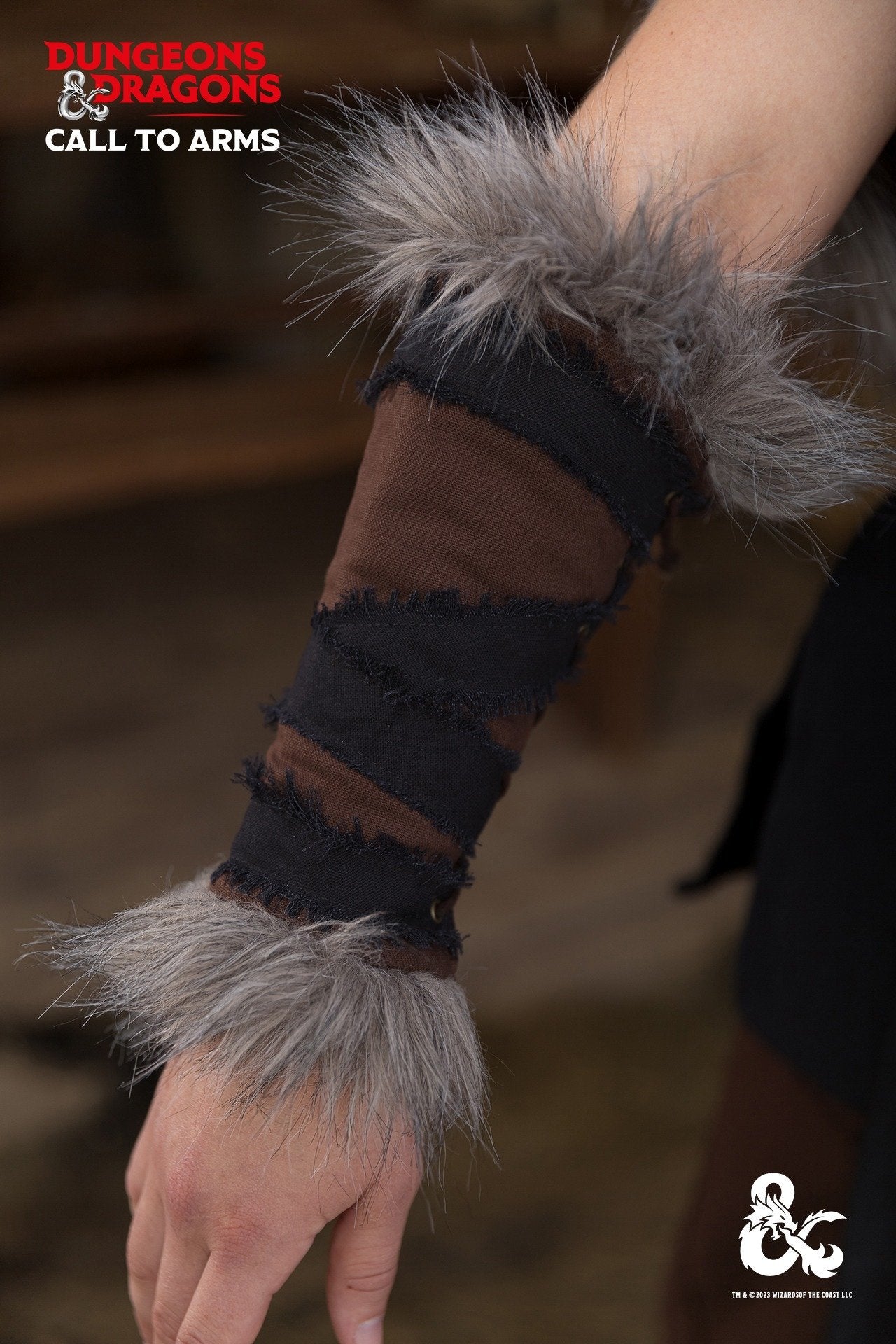 Dungeons & Dragons Barbarian Bracers - Brown & Black Leather Armor for Cosplay & LARP | Perfect for D&D Game Nights & Fantasy Costumes