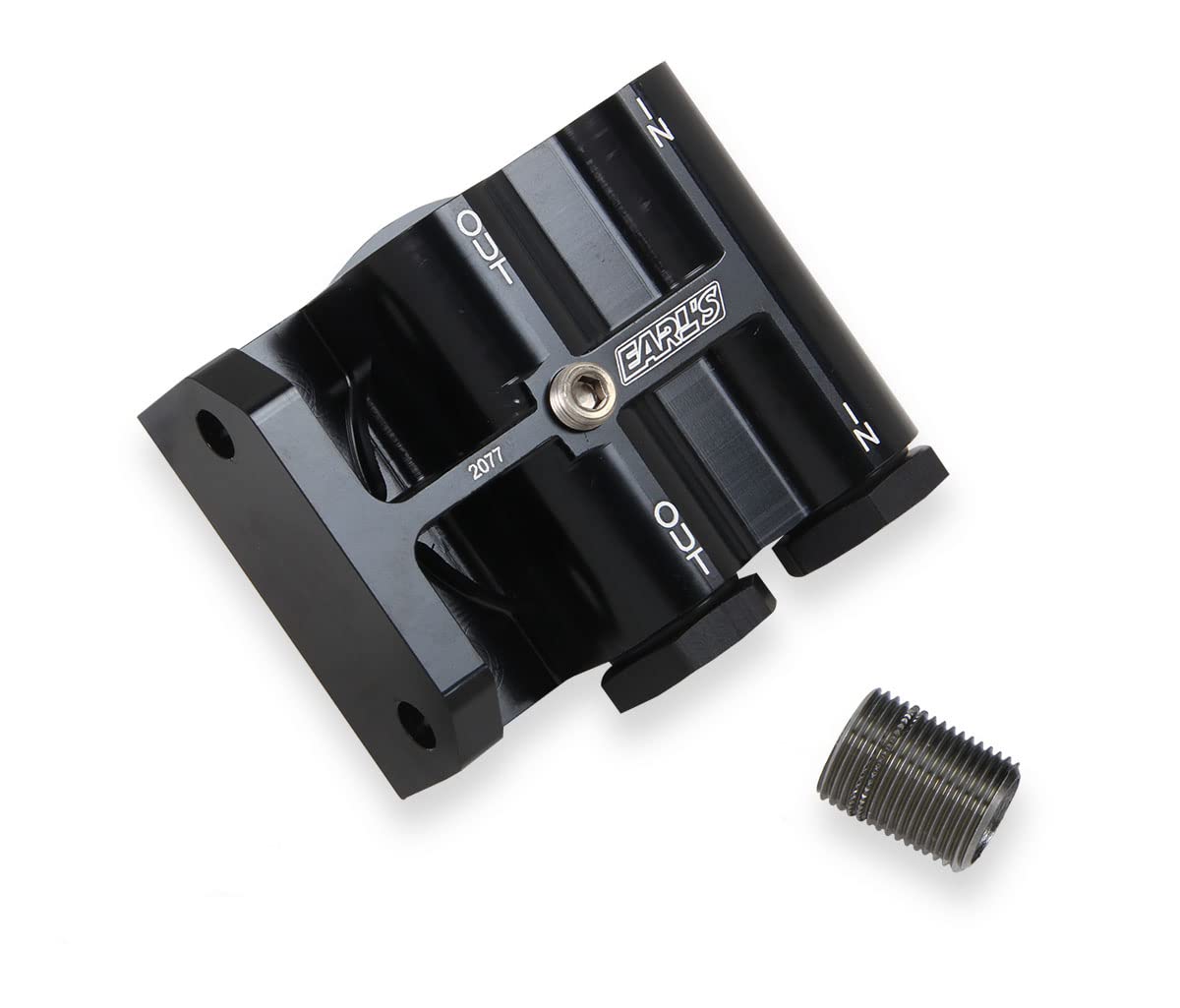 Earl's Billet Aluminum Single Remote Oil Filter Mount - High Performance Engine Protection for Racing & Off-Road Vehicles