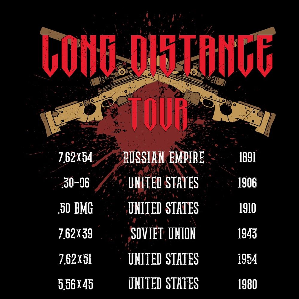 Sniper Tour T-Shirt for Men - Charcoal Gray Cotton Tee - Perfect for Outdoor Adventures, Concerts, and Casual Wear