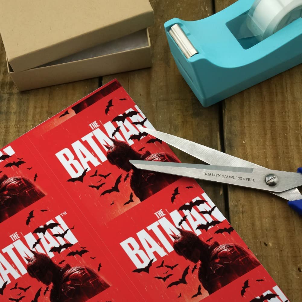 The Batman Gift Wrap - Premium Wrapping Paper Rolls for Birthday, Christmas & Party Gifts - DC Comics Superhero Theme - Perfect for Comic Fans & Collectors