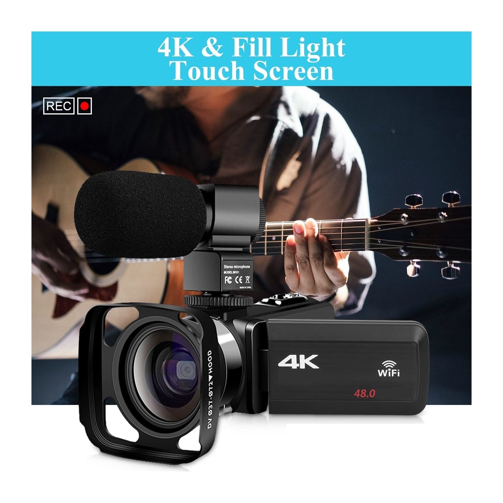 **AUBEST 4K Ultra HD Digital Video Camera Camcorder - 18X Zoom for Photography, Vlogging, Live Streaming & Webcam (NO SD Card, Camera Kit 3 Included) - Perfect for YouTube, TikTok, Travel & Home Videos**