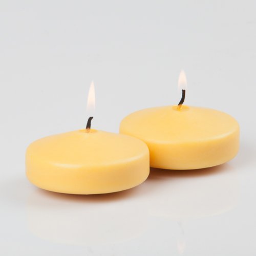 72 Pack Yellow Floating Candles 3 Inch - Romantic Wedding Decor, Pool Party Lights, Bathroom Spa Ambiance, Table Centerpiece for Special Occasions