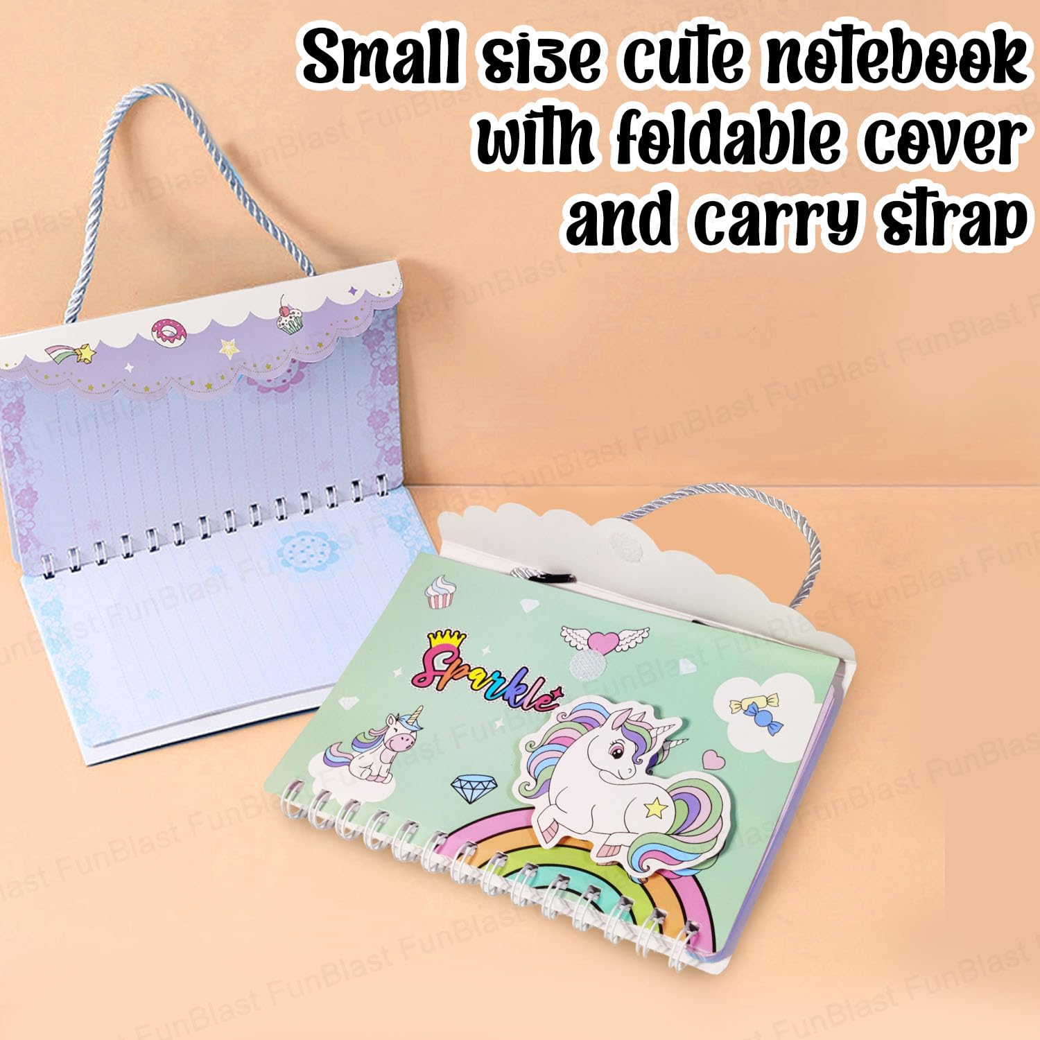 FunBlast Unicorn Spiral Notebook for Girls - A5 Ruled Journal with 120 Pages, Cute Spiral Bound Diary for Kids, Perfect School Supplies & Birthday Gift for Girls - Great for Note Taking, Journaling & Creative Writing in Classroom or Home