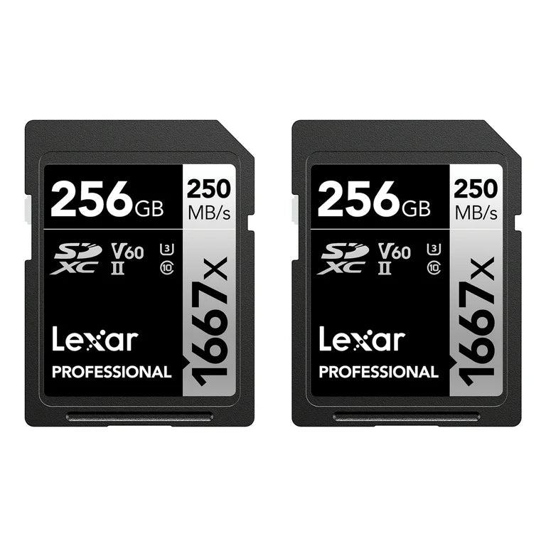 Lexar Professional 1667x 128GB SDXC UHS-II Card - 250MB/s Read, 80MB/s Write - High-Speed Memory Card for DSLR Cameras, 4K Video & Professional Photography