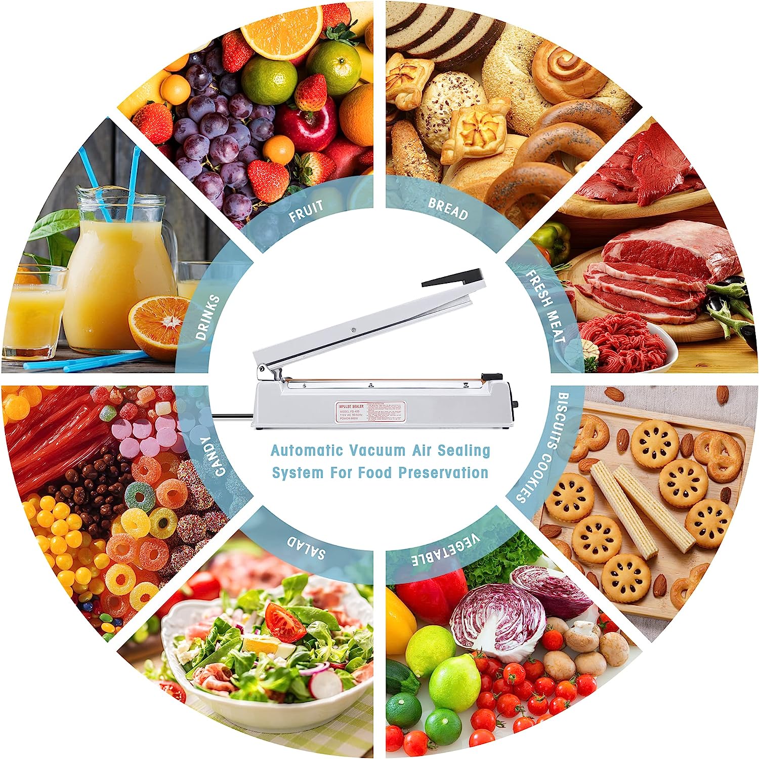 Manual Impulse Sealer for Plastic Bags - 12