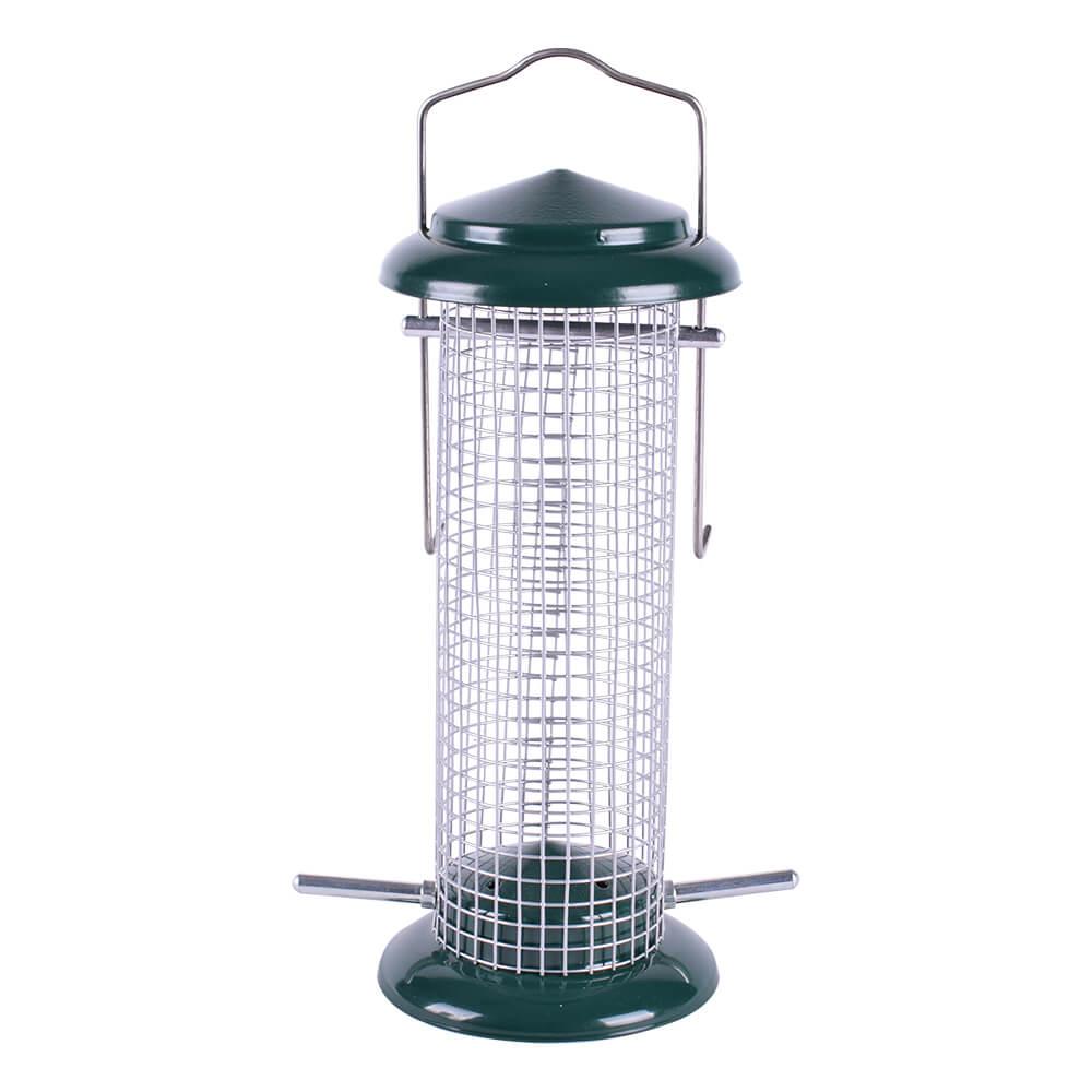 AllPetSolutions Wild Bird Nut Metal Feeder - 9 Inch Durable Outdoor Bird Feeder for Garden, Yard & Backyard - Attracts Cardinals, Finches & Songbirds - Weatherproof & Squirrel-Proof Design (Perfect for Bird Watching & Nature Lovers)