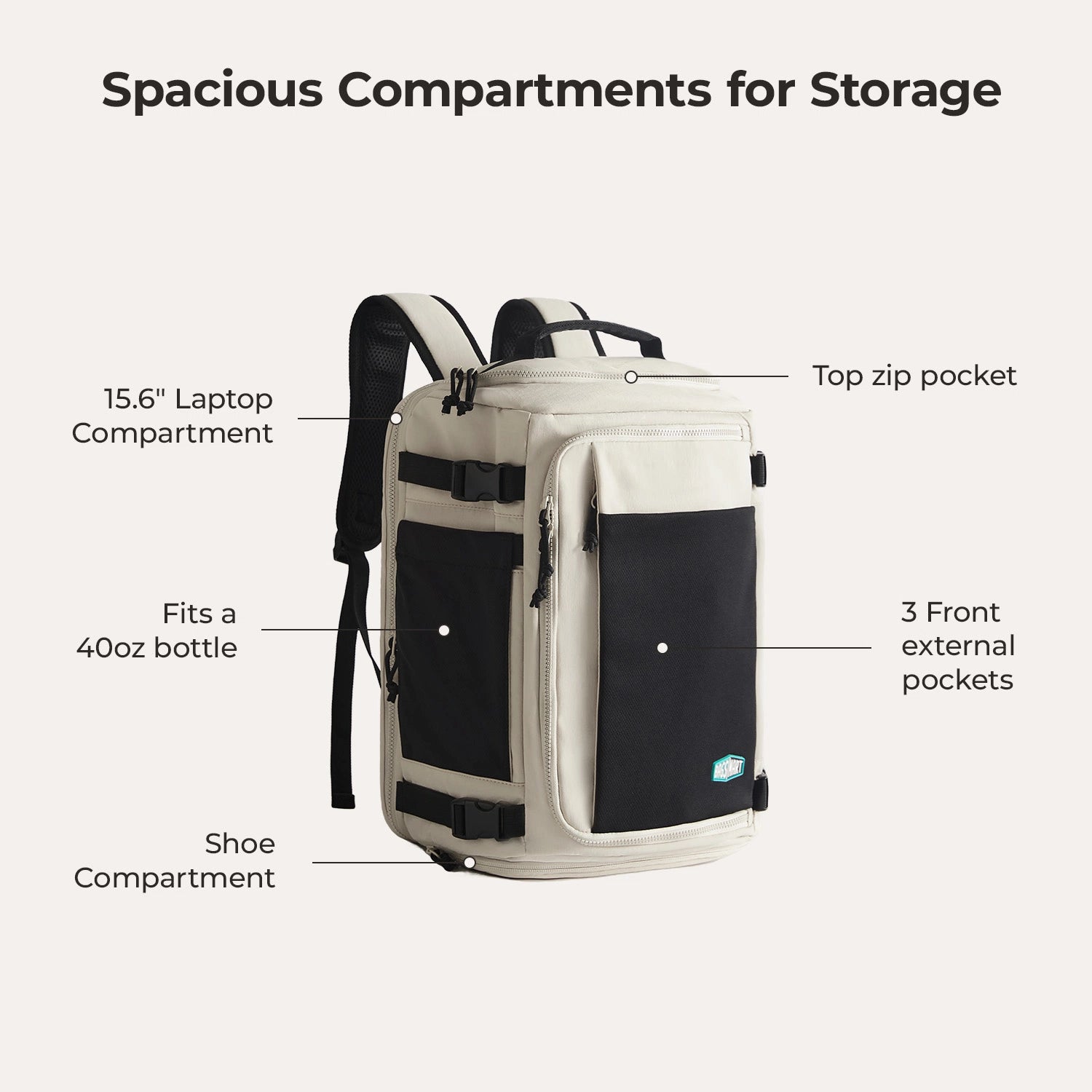 Blast Travel Backpack - Lightweight Waterproof Carry-On Backpack for Men & Women - Perfect for Airplane, Hiking, Camping & Daily Commute
