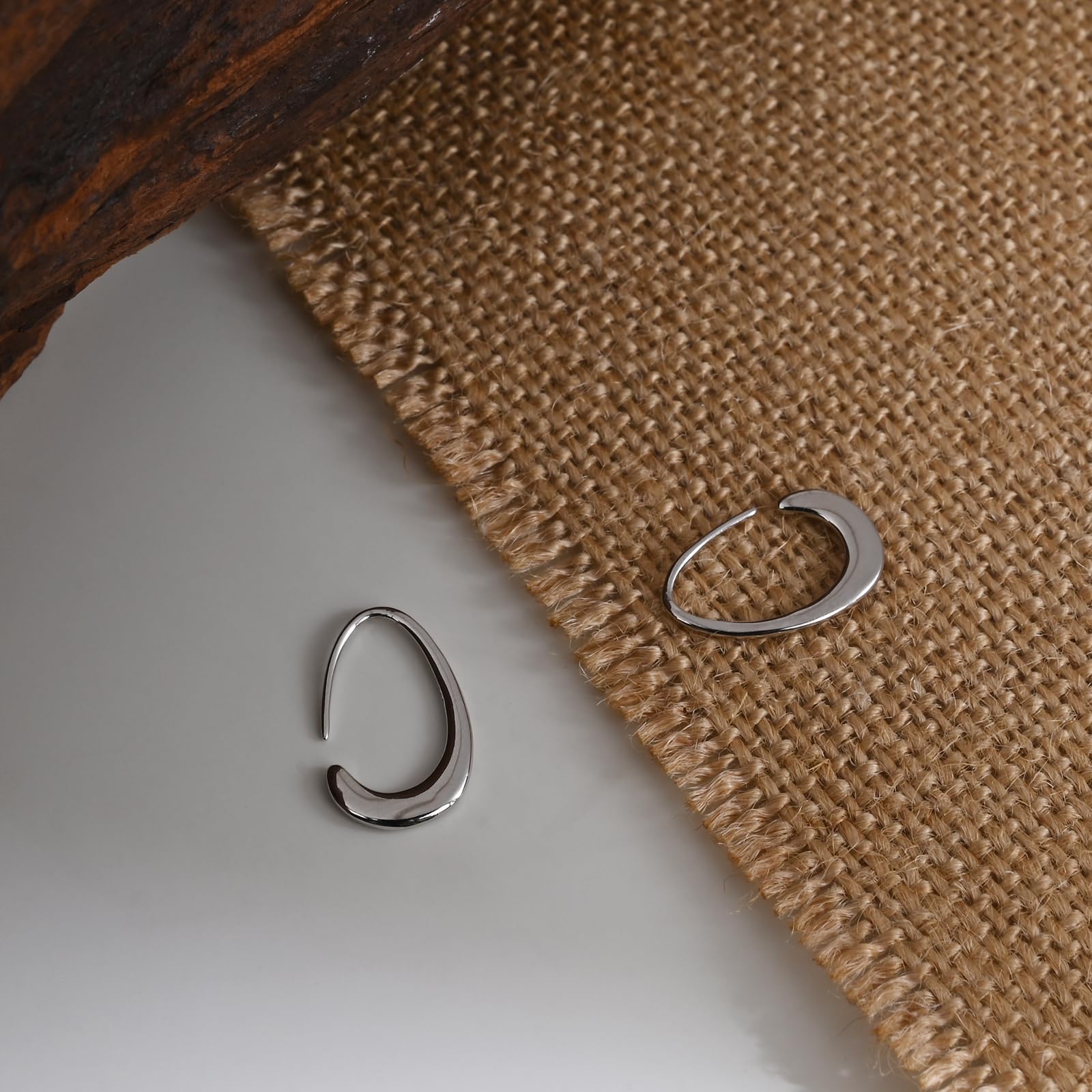 925 Sterling Silver Tiny Teardrop Hoop Earrings for Women - Dainty Pull-Through Drop Dangle Earrings | Perfect for Everyday Wear, Date Nights & Special Occasions