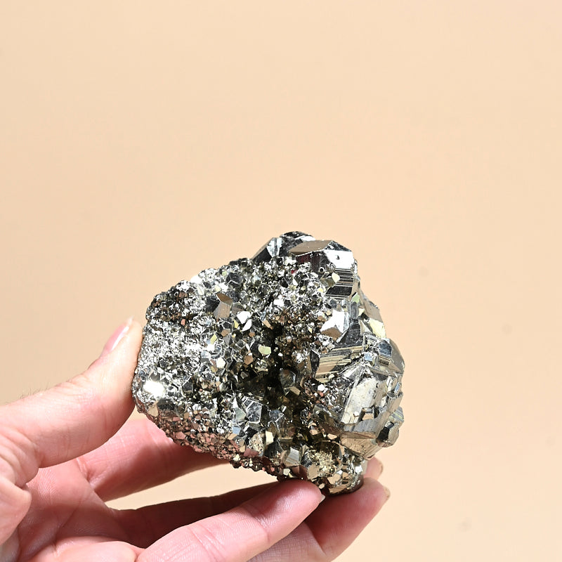 Natural Pyrite Cluster - 4 Inch Raw Mineral Specimen for Home Decor, Meditation & Crystal Healing | Perfect for Display, Gifts & Spiritual Practices