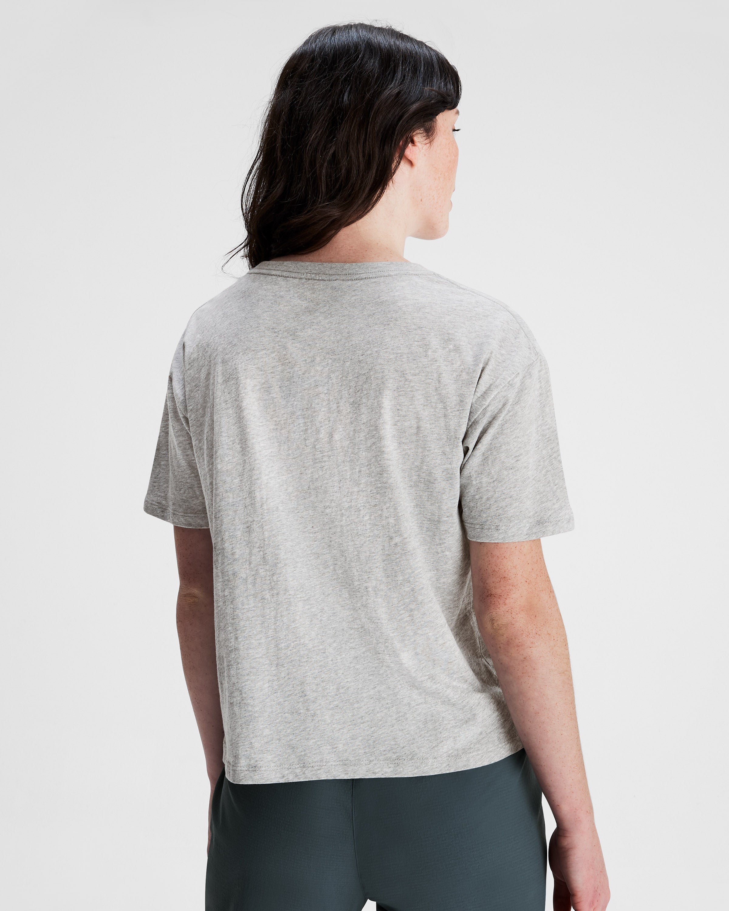 Organic Cotton Women's Ridgeline T-Shirt - Light Grey Marle | Soft & Breathable Casual Tee for Everyday Wear, Workouts & Outdoor Activities