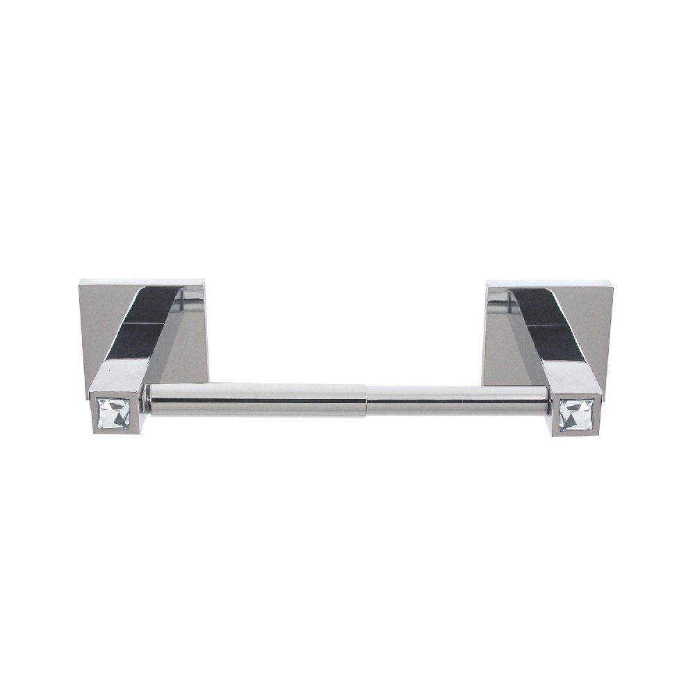 Modern Crystal Tissue Box Holder - C8460-PC Contemporary II Polished Chrome Bathroom & Living Room Decor