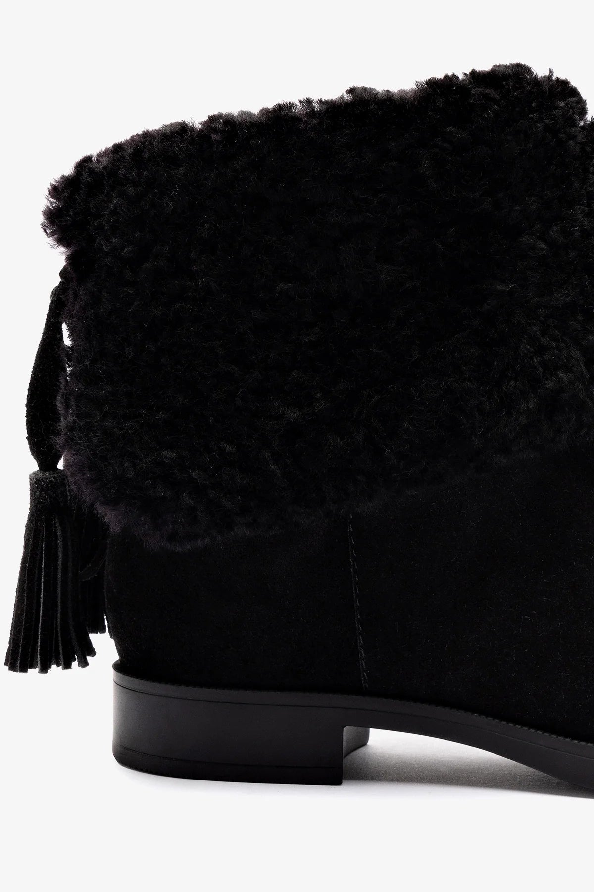 Verb Black Suede & Shearling Booties - Women's Winter Ankle Boots for Casual Outings & Cold Weather Fashion