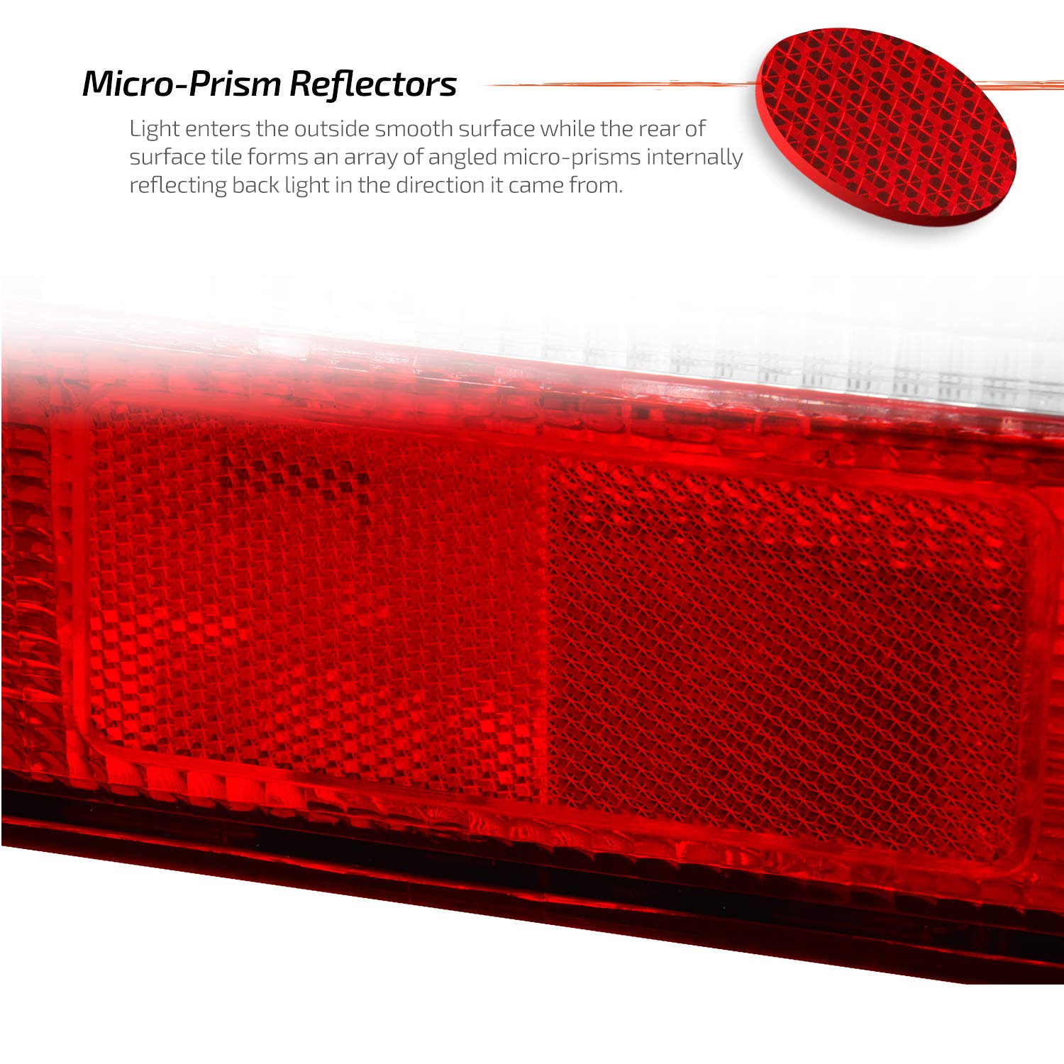 AKKON Red Clear Lens Tail Brake Lights Assembly Pair for 1990-1993 Acura Integra DA DB 2 Door Coupe - Left & Right Side - Enhances Safety & Style for Night Driving & Car Shows