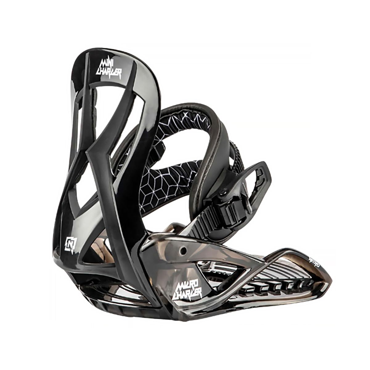 Nitro Micro Charger Kids Snowboard Bindings (Size 12.5-3.5) - Youth Snowboard Bindings for Boys & Girls - Perfect for Beginner Snowboarders & Mountain Adventures 2022 Model