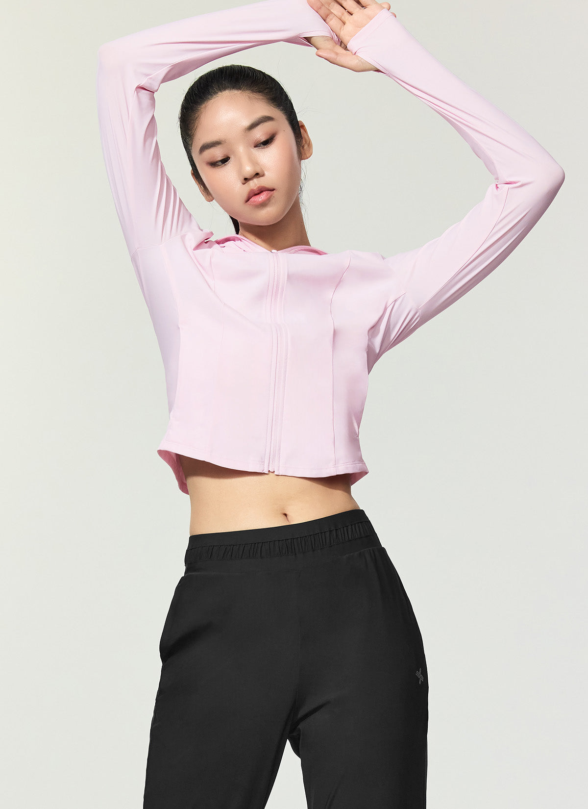 Lightweight Cooling Slim Fit Crop Hoodie Jacket for Women - Breathable Summer Workout & Casual Wear