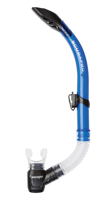 Scubapro Escape Semi Dry Snorkel - Comfortable Anti-Water Design for Scuba Diving, Snorkeling & Swimming - Perfect for Ocean Adventures & Water Sports