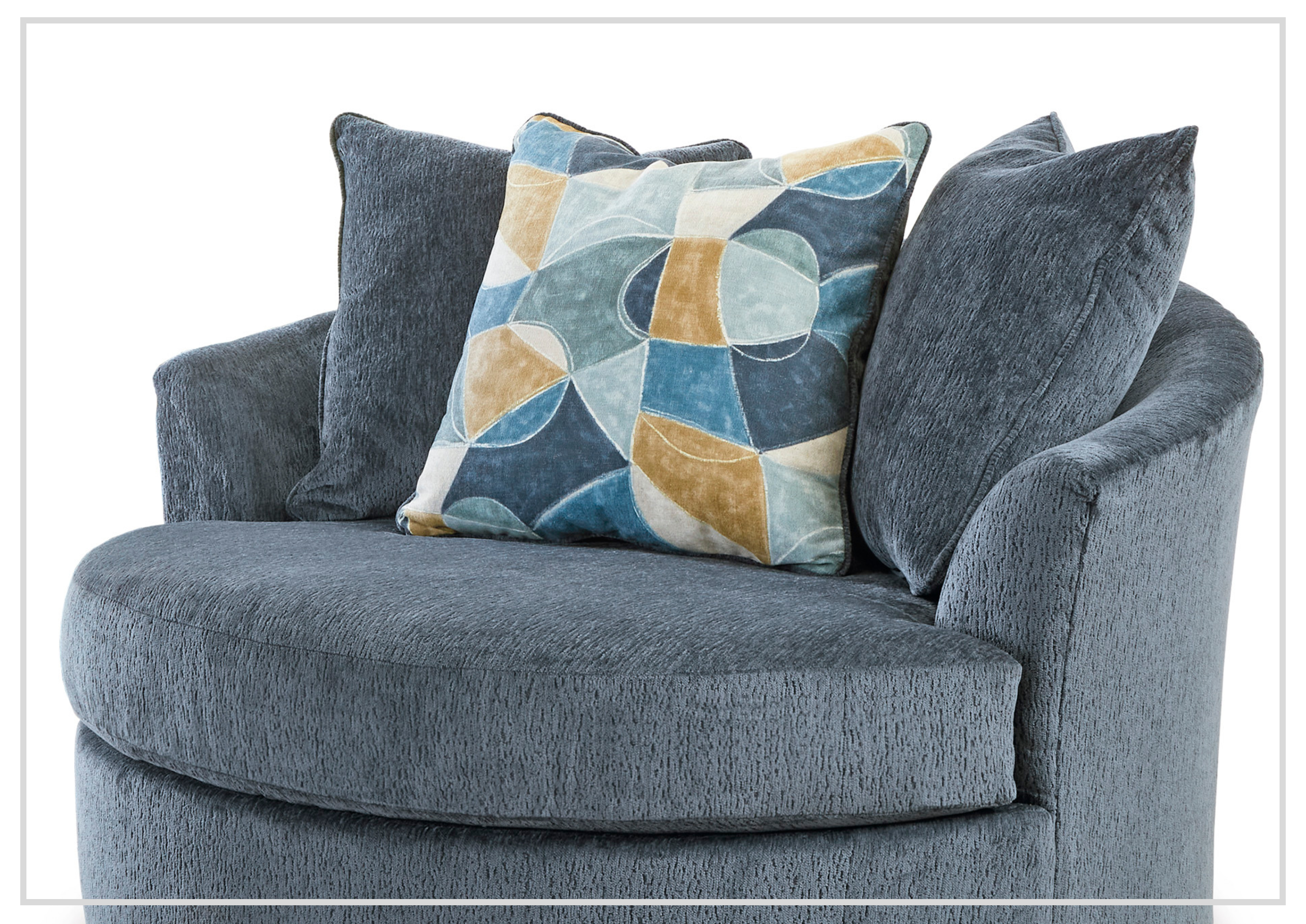 Gio Italia Home Maven Swivel Accent Chair - Modern Living Room Furniture with 360° Rotation, 2 Color Options (Gray & Beige) - Perfect for Small Spaces, Reading Nooks & Home Offices