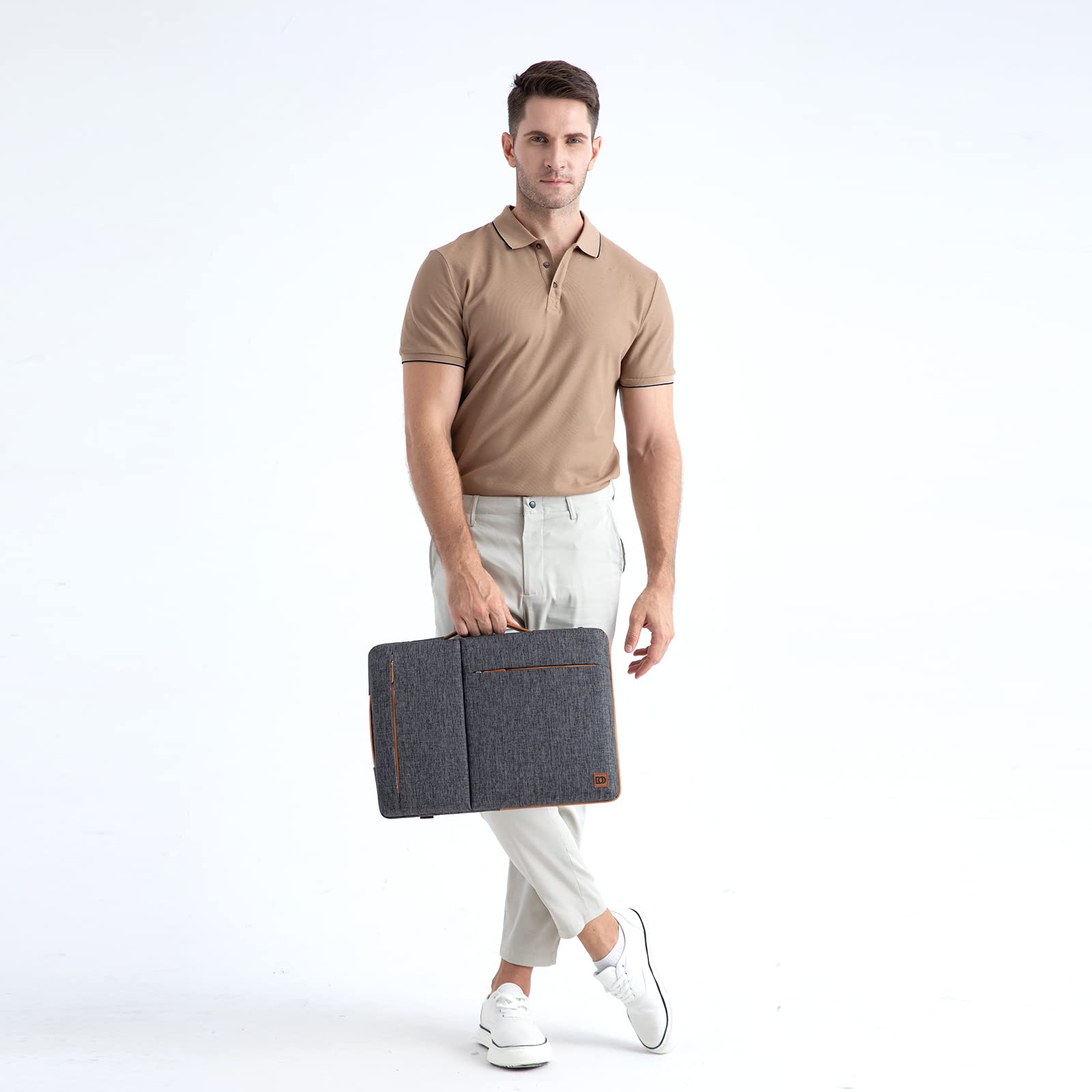 DOMISO 10.1 Inch Tablet Sleeve Shoulder Bag - Water Resistant Laptop Briefcase for iPad Pro 9.7/10.5/11 inch, iPad Air, Surface Go, Lenovo Yoga Book - Perfect for Work, Travel & School Commute