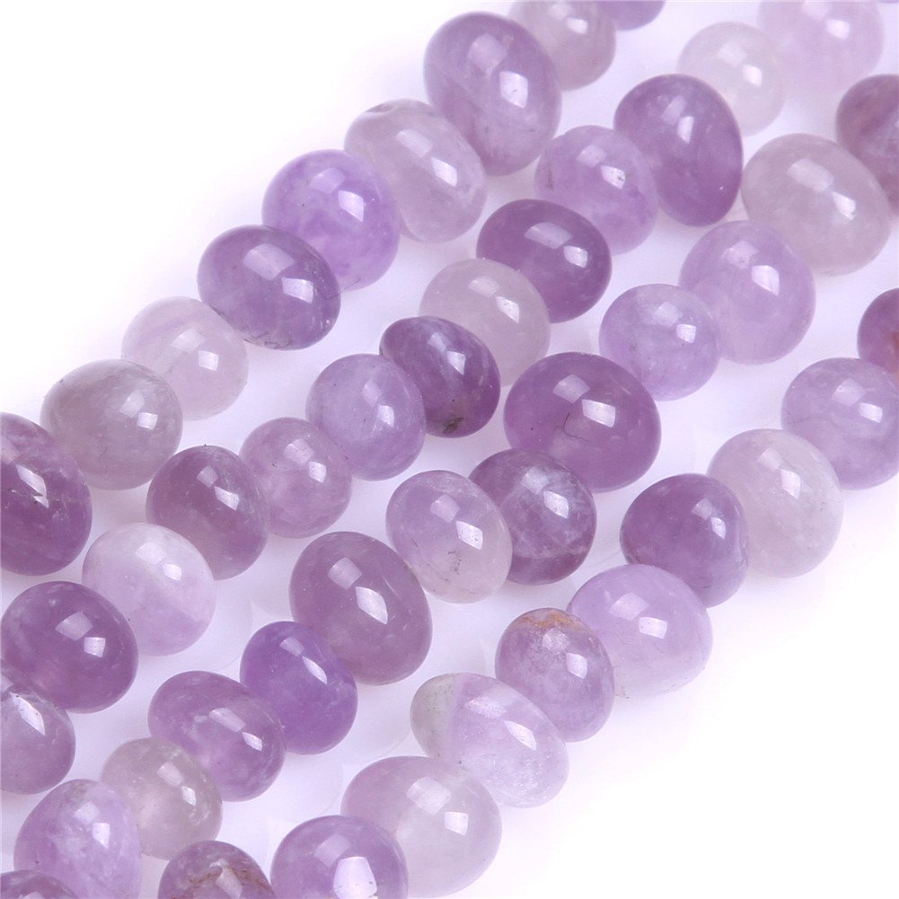 8-10x12-14mm Natural Amethyst Gemstone Beads Strand - 15 Inch Potato Shape DIY Jewelry Making Supplies for Necklaces, Bracelets & Craft Projects
