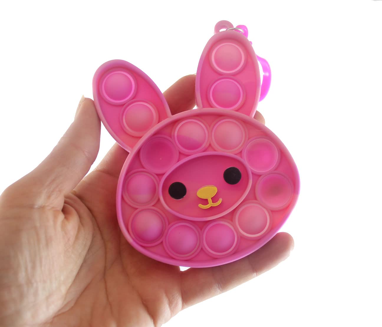 Easter Bubble Popper Toy Set of 2 - Bunny & Chick in Egg Silicone Push Poke Fidget Toy for Stress Relief - Sensory OT Toy for Kids & Adults - Perfect for Easter Basket Gifts, Classroom Rewards, and Anxiety Relief