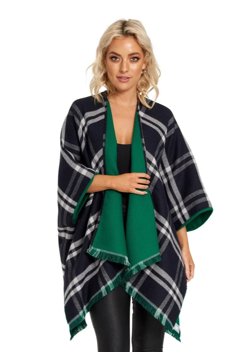 Jimmy Hourihan Green Reversible Shawl - Soft & Stylish Wrap for Women | Perfect for Weddings, Parties & Everyday Wear