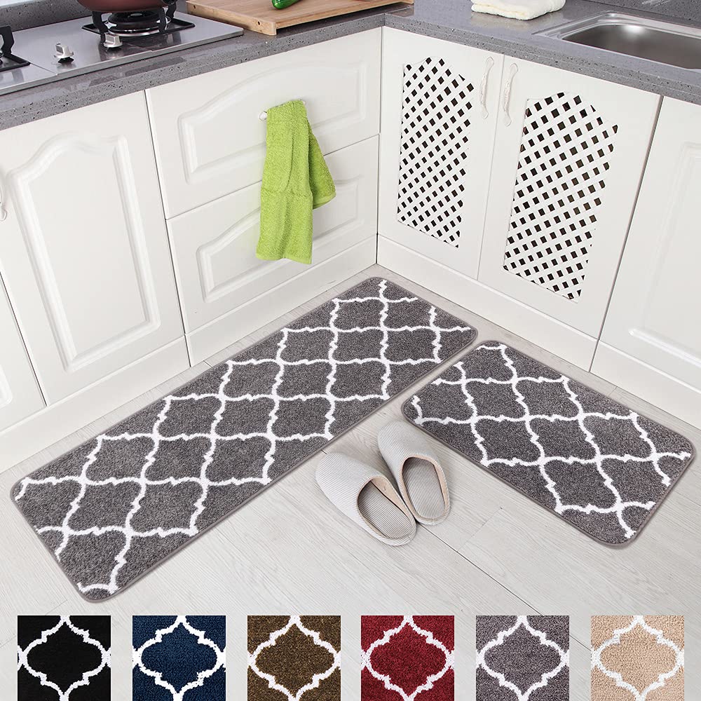 Carvapet 2-Piece Non-Slip Kitchen Rug Set - 17