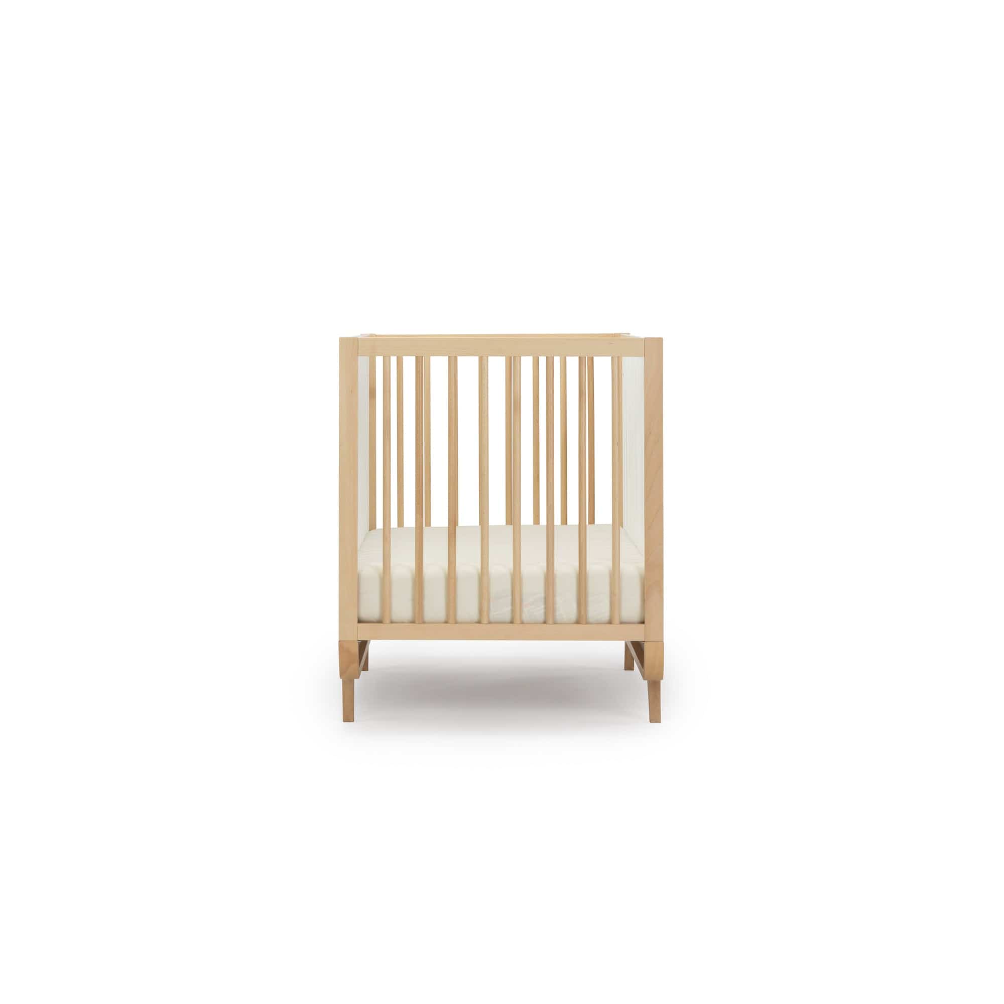 Dadada Jolly 3-in-1 Convertible Baby Crib - White/Natural | Nursery Furniture for Newborns to Toddlers | Perfect for Bedroom, Daycare & Nursery Decor