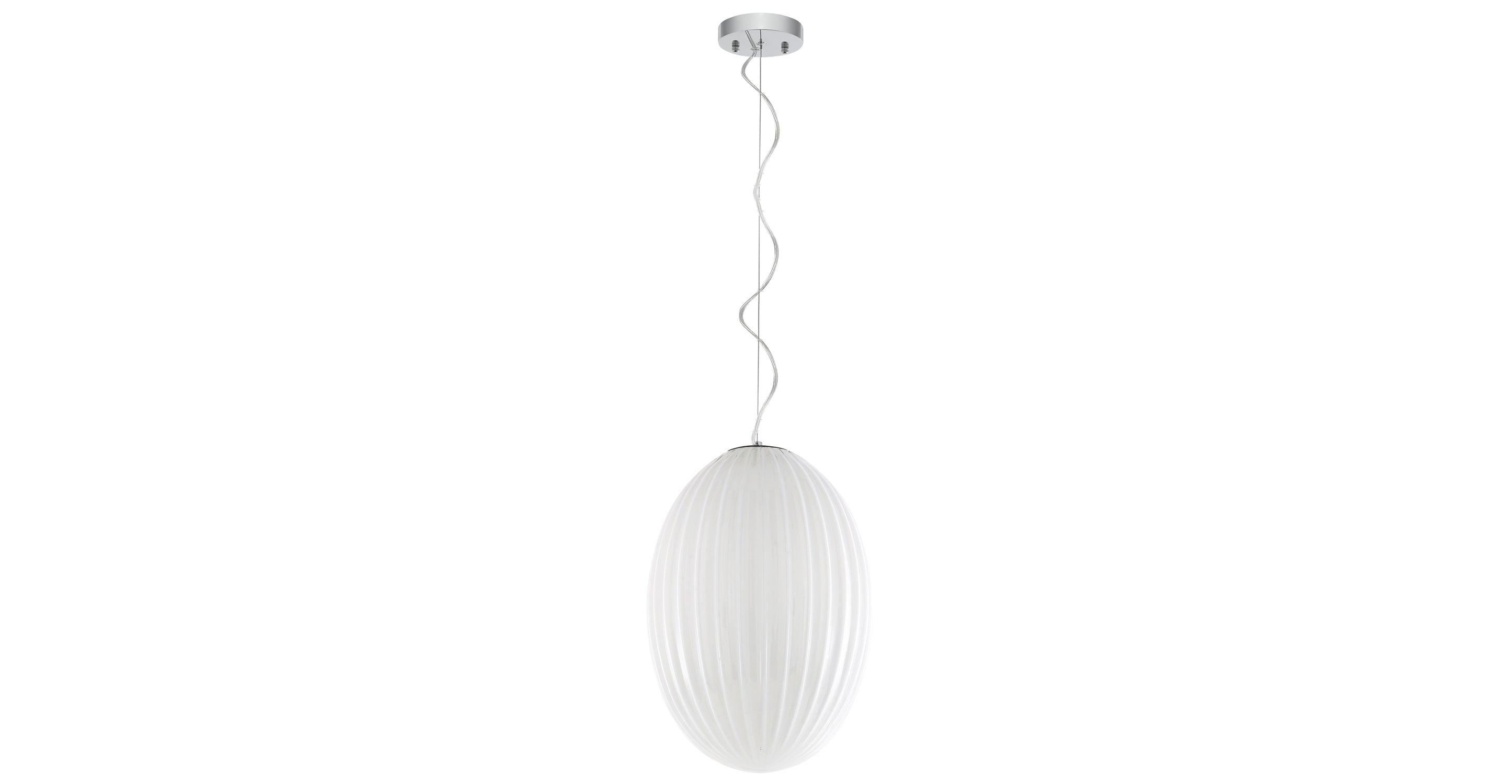 Opal 12 Glass Pendant Light - Elegant White Frosted Glass Shade for Dining Room, Kitchen Island & Bedroom Lighting
