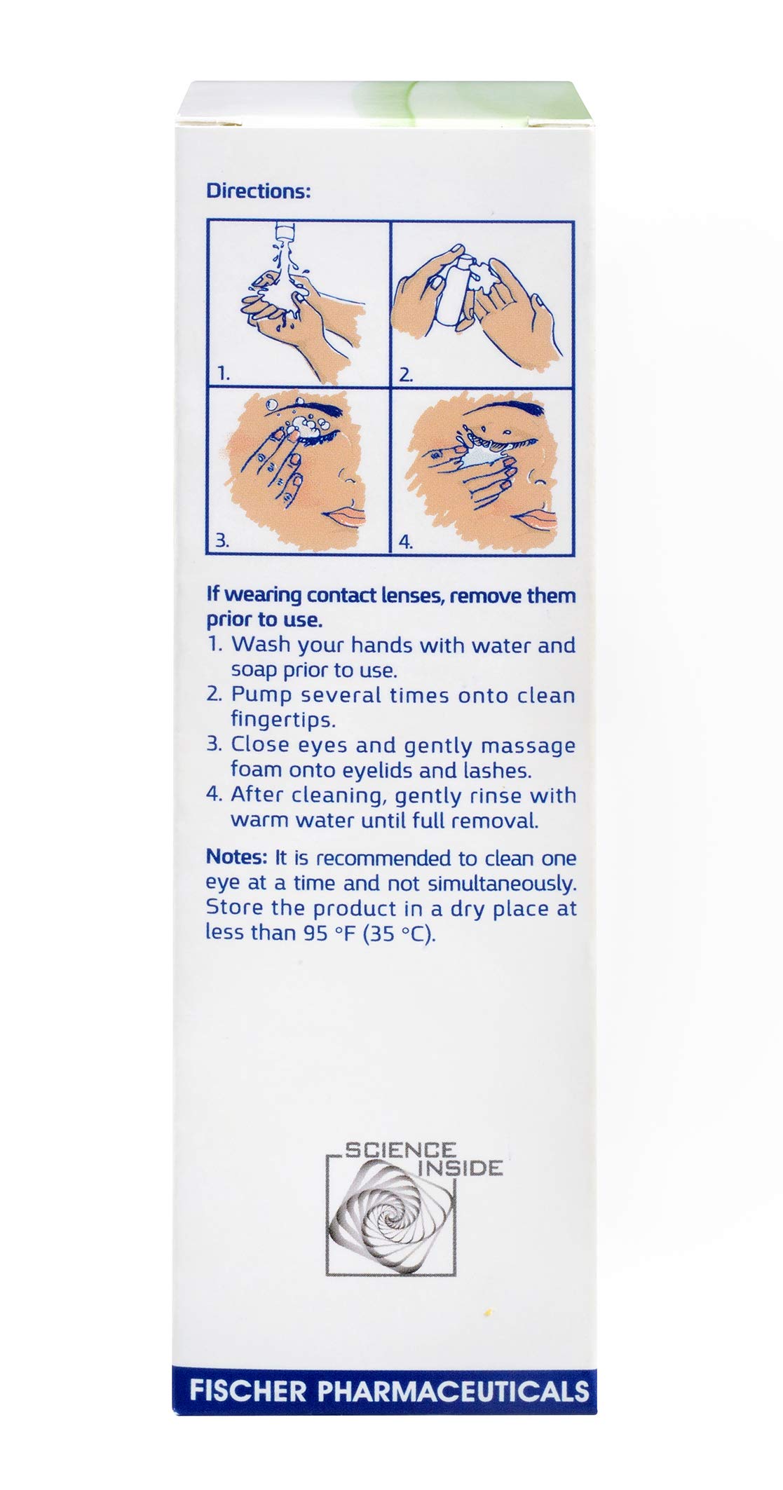 Dr. Fischer Hypoallergenic Eye Wipes & Eyelid Cleanser Foam - Gentle Demodex Blepharitis Relief for Sensitive Eyes | Daily Eyelash Hygiene & Allergy Care | Perfect for Contact Lens Wearers & Post-Makeup Removal
