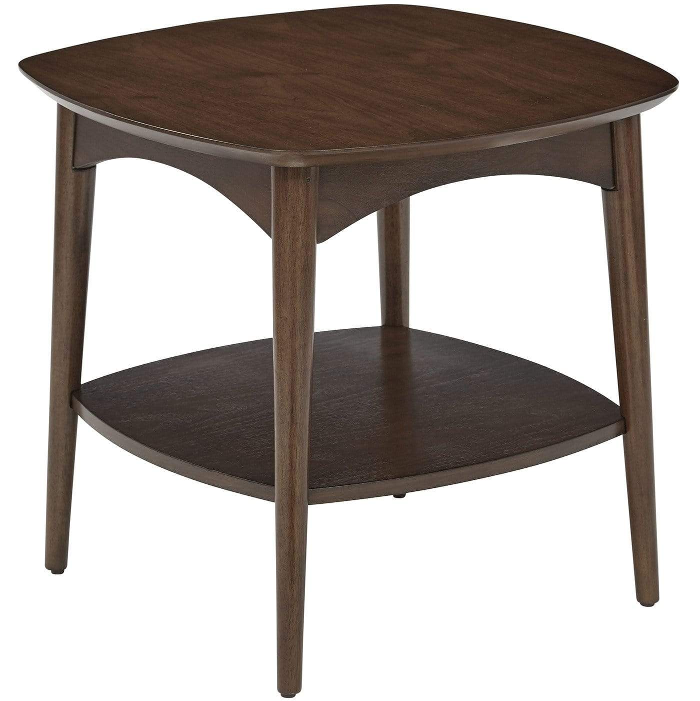 OSP Designs Copenhagen Walnut Accent Table - Modern Side Table for Living Room, Bedroom, or Office [CPH17 WA]