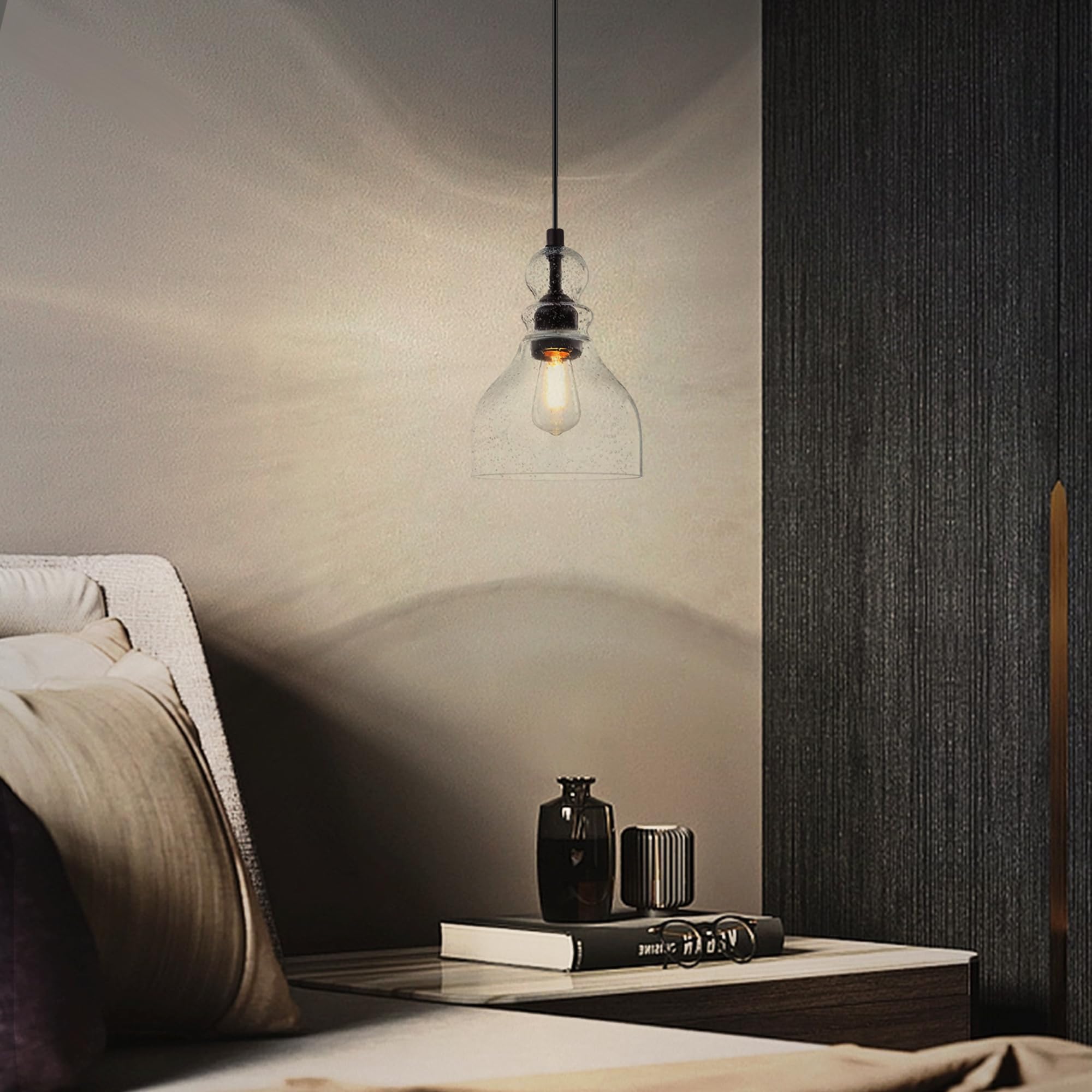 3 Pack Modern Industrial Farmhouse Pendant Light - 6.5