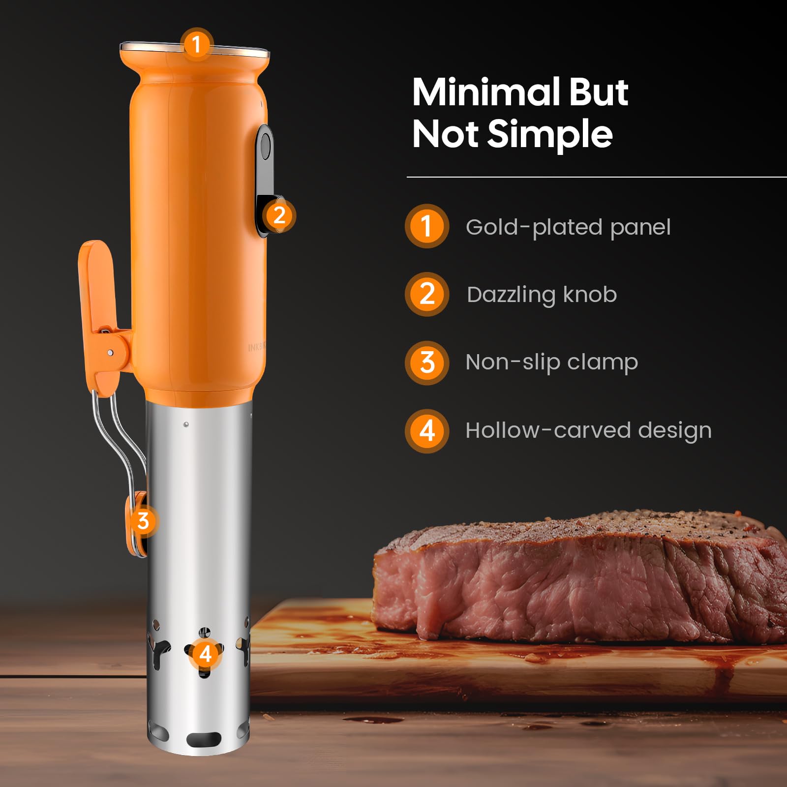**Inkbird WiFi Sous Vide Cooker ISV-101W - 1000W Precision Immersion Circulator with 3D Water Flow, App Control & Preset Recipes - Perfect for Steak, Seafood & Meal Prep**