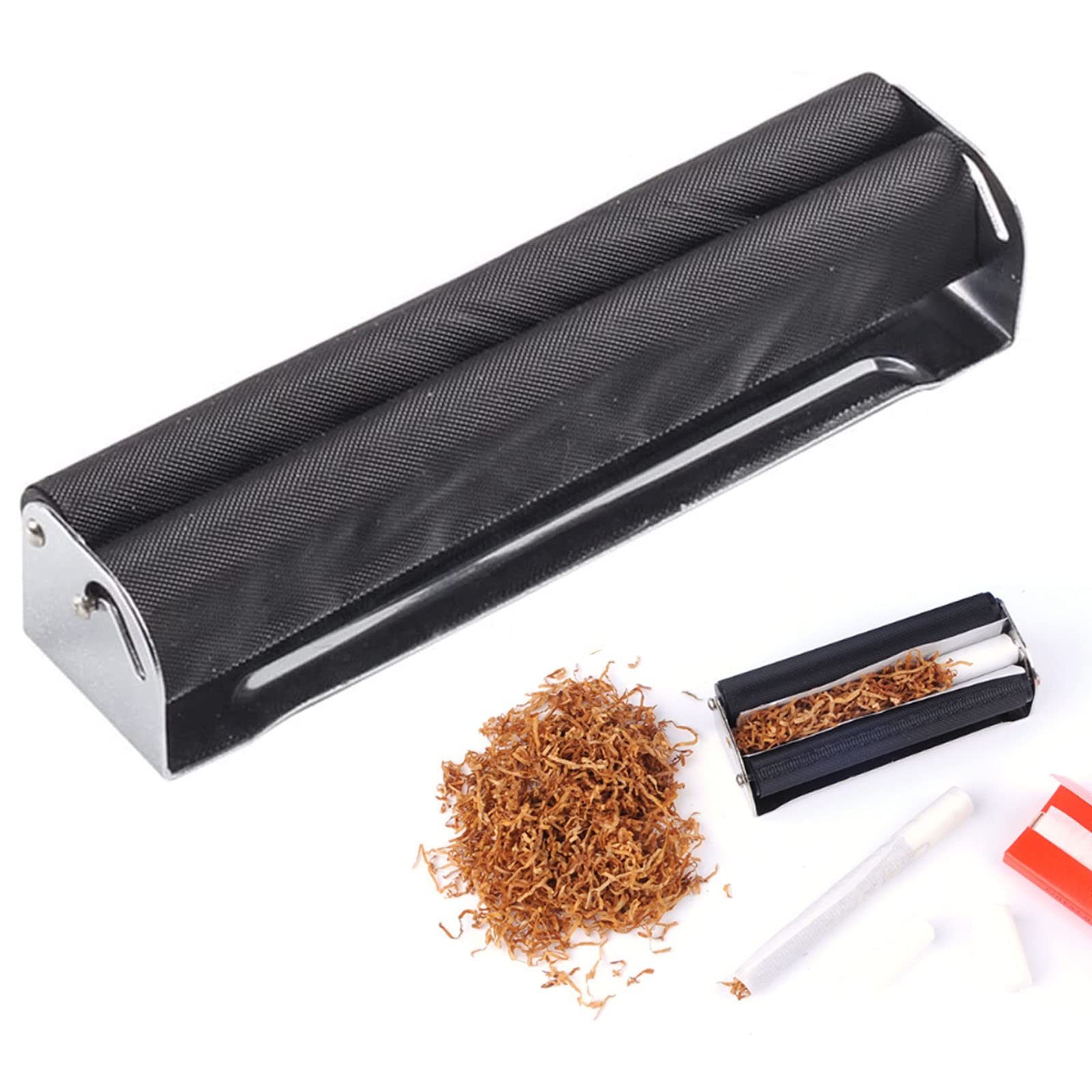 Premium 110mm Metal Cigarette Rolling Machine - Handheld Cigarette Maker & Tobacco Roller (No Lid) - Perfect for DIY Smokers, Travel & Outdoor Use