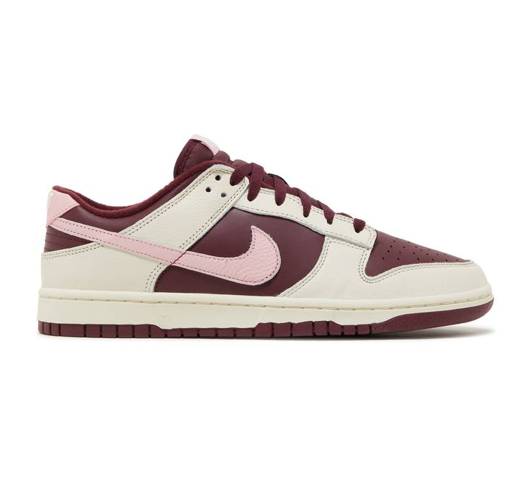 Nike Men's Dunk Low Retro RPM Sneakers - Pale Ivory / Medium Soft Pink / Night Maroon - Casual Streetwear & Skateboarding Shoes for Men