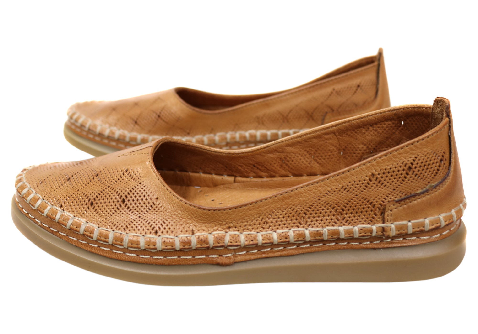 Orizonte Talli Women's Comfortable Soft Leather Shoes - European Style for Walking, Work & Casual Wear