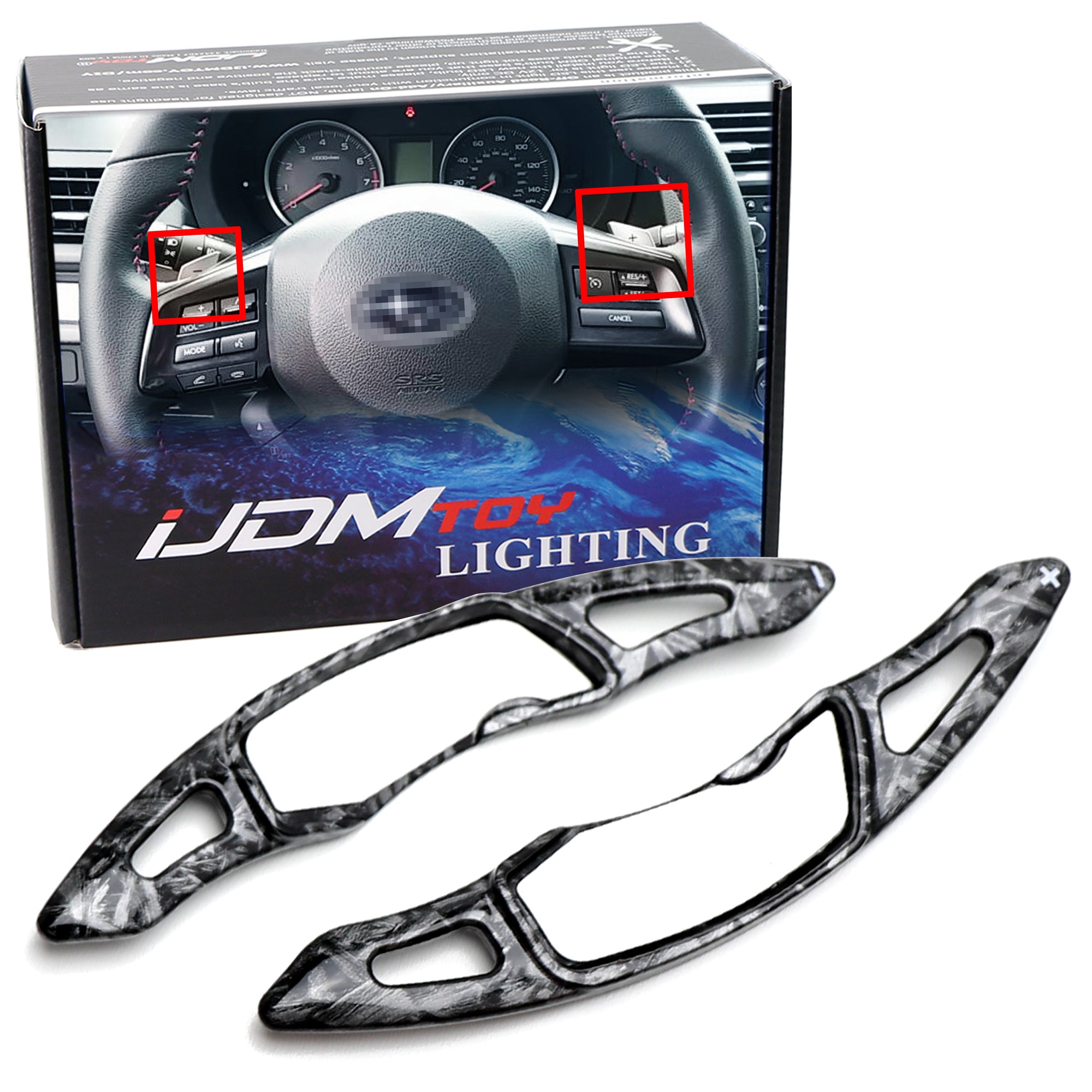 Premium Forged Carbon Fiber Steering Wheel Paddle Shifters for Subaru BRZ WRX Legacy - Enhance Your Driving Experience with Sporty Gear Shifting (Perfect for Racing, Track Days & Performance Driving)