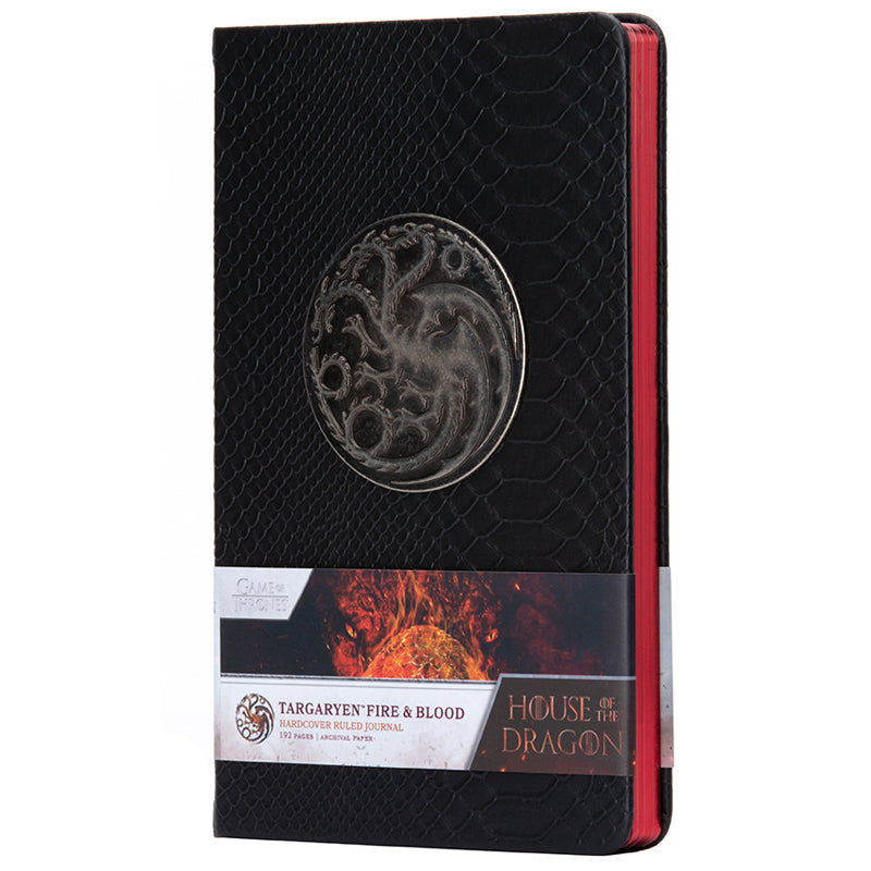 House of the Dragon Targaryen Fire & Blood Hardcover Notebook - Premium Leather Journal for Writing, Note Taking & Gift Ideas - Perfect for Fans of Game of Thrones & Fantasy Books