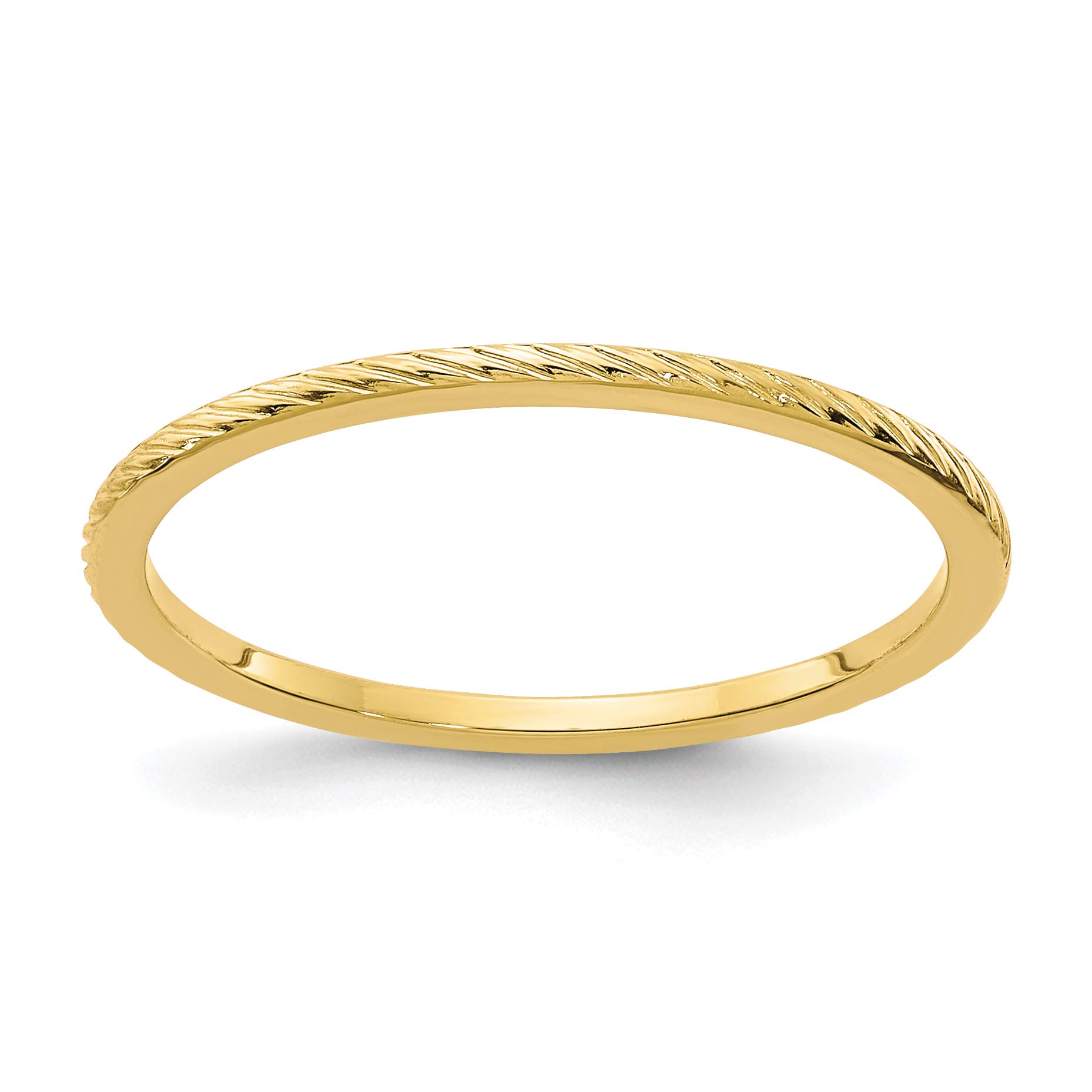 14K Rose Gold 1.2mm Twisted Wire Stackable Band Ring - Dainty Minimalist Jewelry for Women, Perfect for Layering, Anniversary Gift, Wedding Stack Ring, Everyday Wear