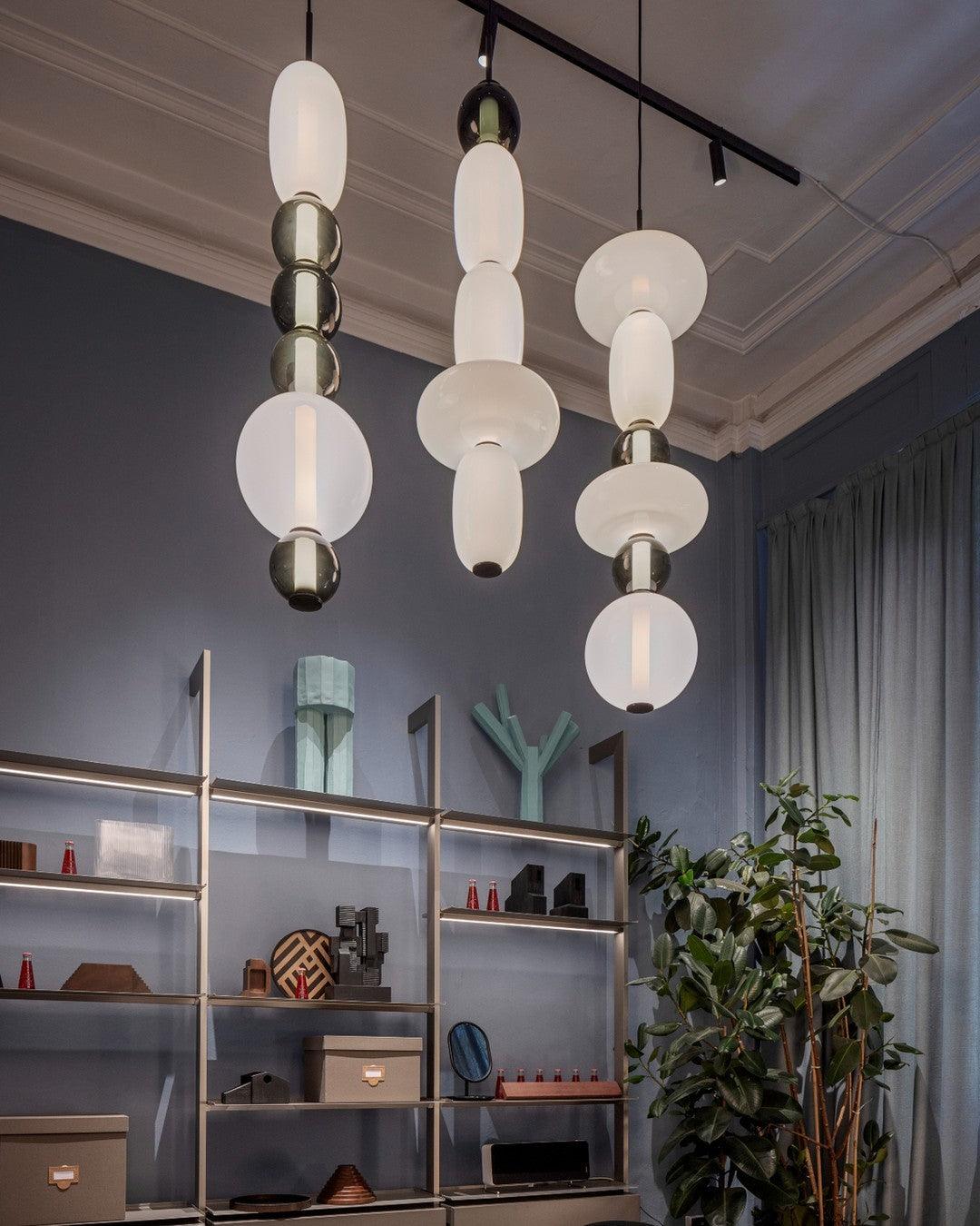 Stylish Candied Glass Pendant Light Set - Modern Hanging Fixture for Dining Room, Kitchen Island & Bedroom Decor
