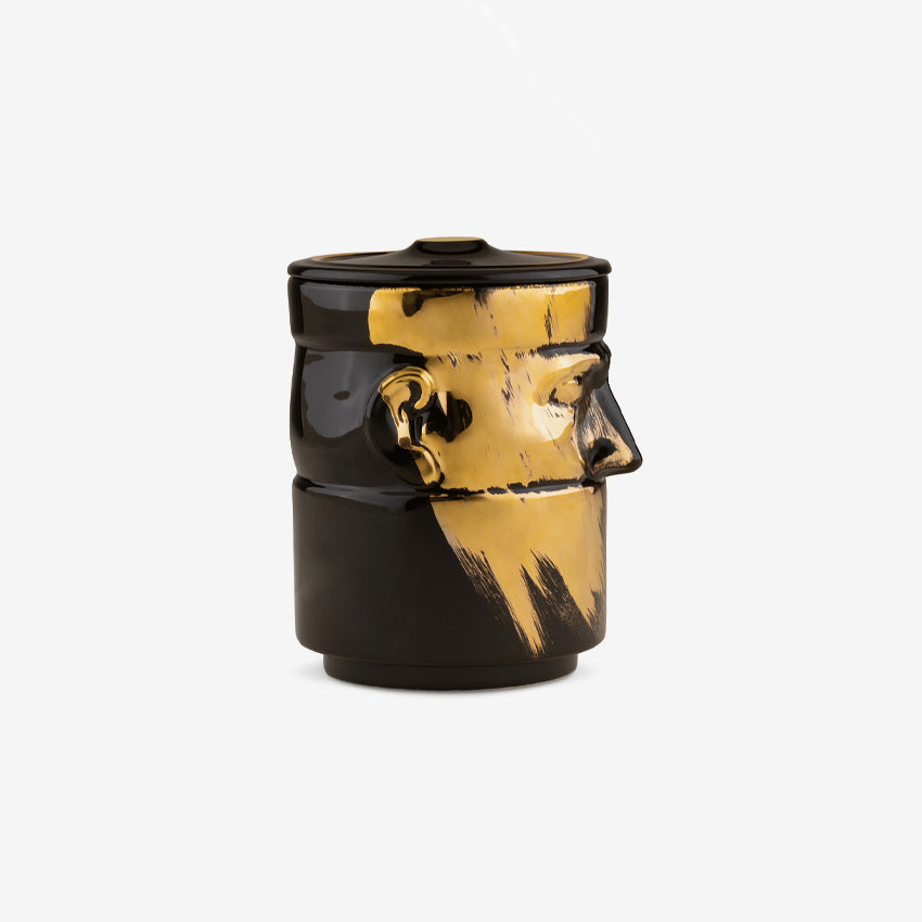 Ginori 1735 LCDC Gold Il Seguace Candle Holder - Elegant Home Decor for Dining Table, Wedding Centerpiece & Luxury Gift